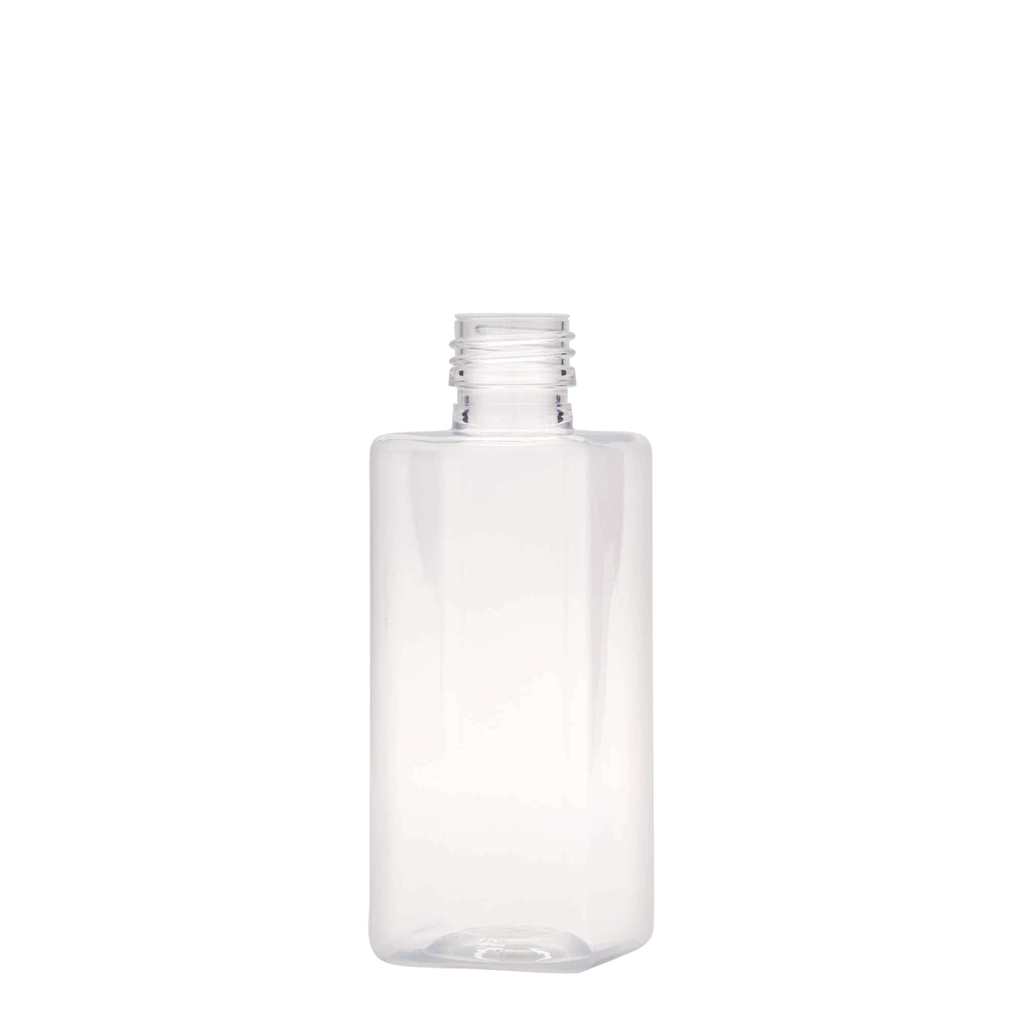 Garrafa PET de 250 ml 'Karl', quadrada, plástico, boca: PP 28