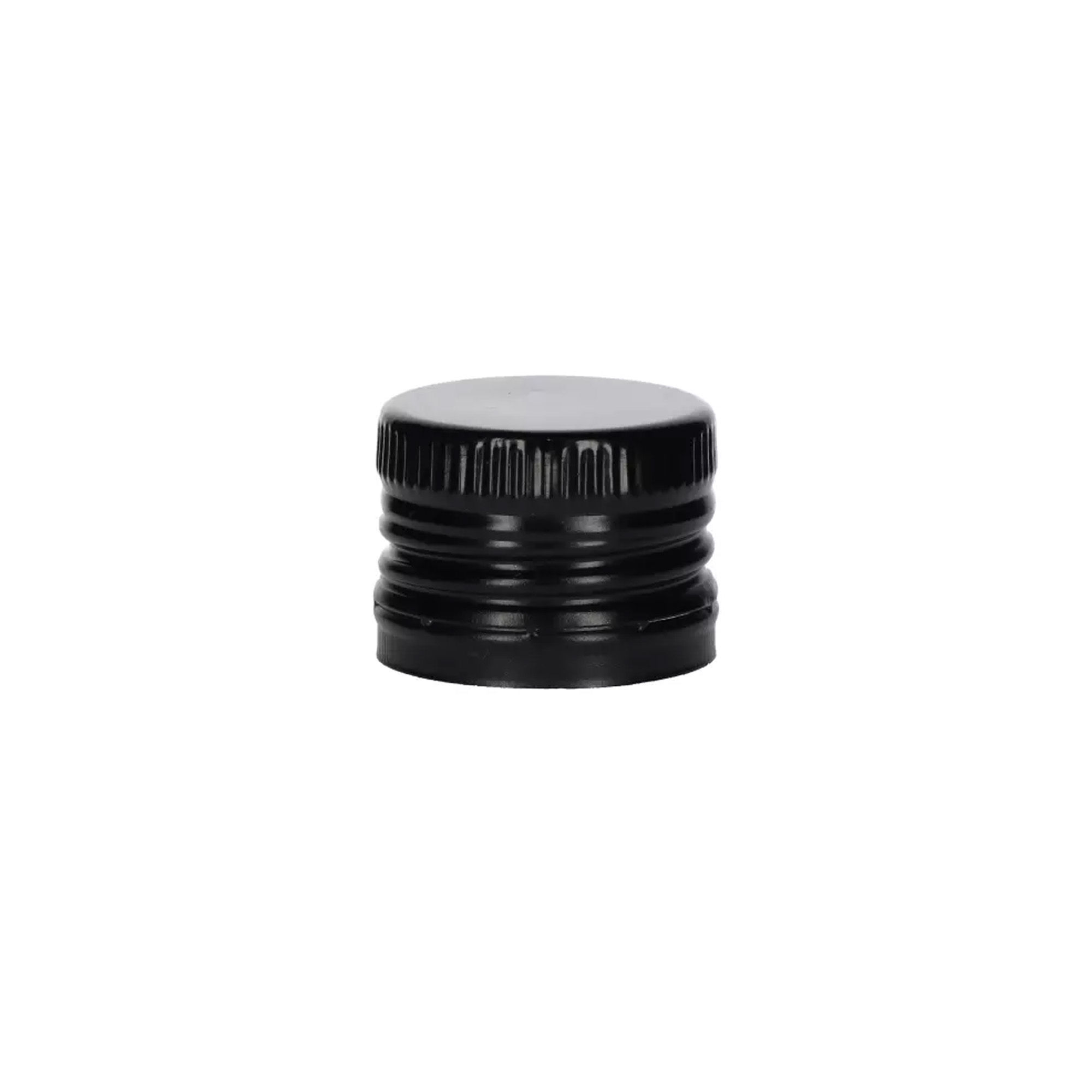 Tampa de rosca com bico de saída, metal-plástico, preto, para abertura: PP 31,5 Tampa de rosca com bico de saída, metal-plástico, preto, para abertura: PP 31,5