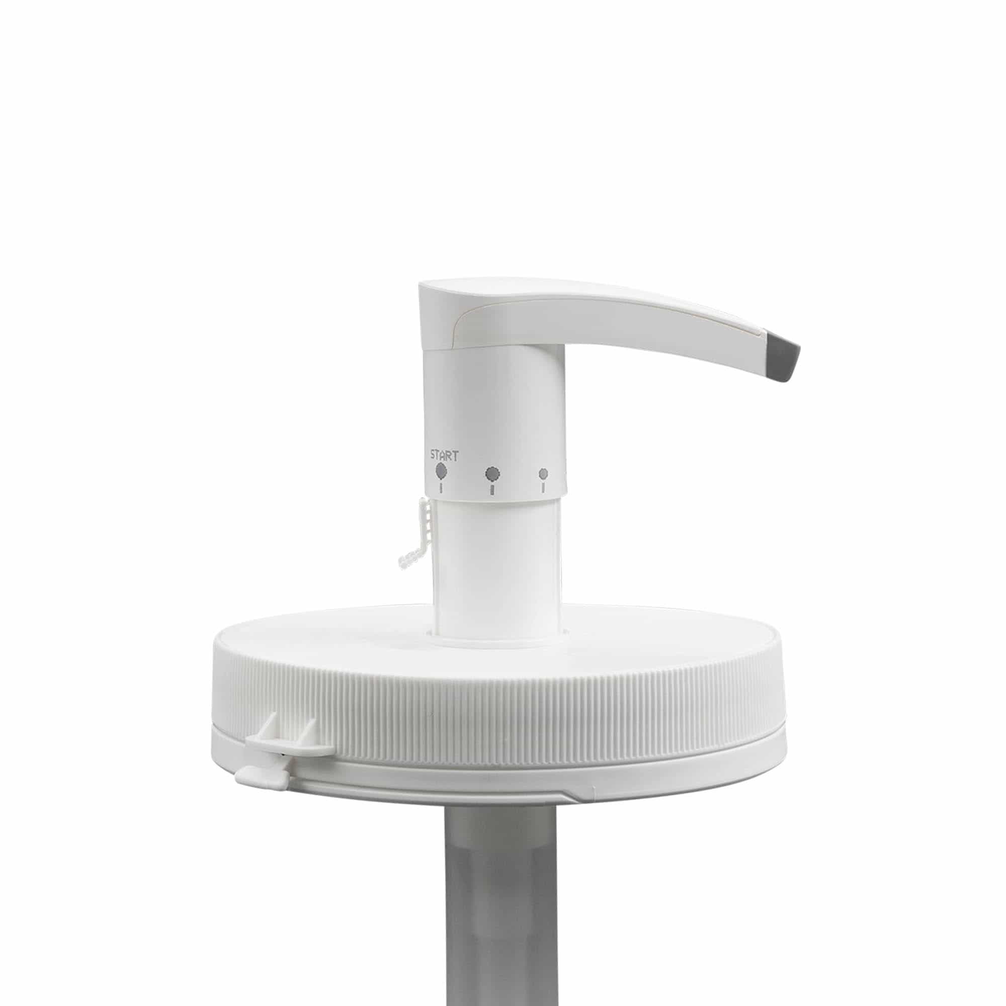 Bomba doseadora para 1.240 ml 'Securibox', plástico PE, branco, para bocal: tampa de rosca Bomba doseadora para 1.240 ml 'Securibox', plástico PE, branco, para bocal: tampa de rosca