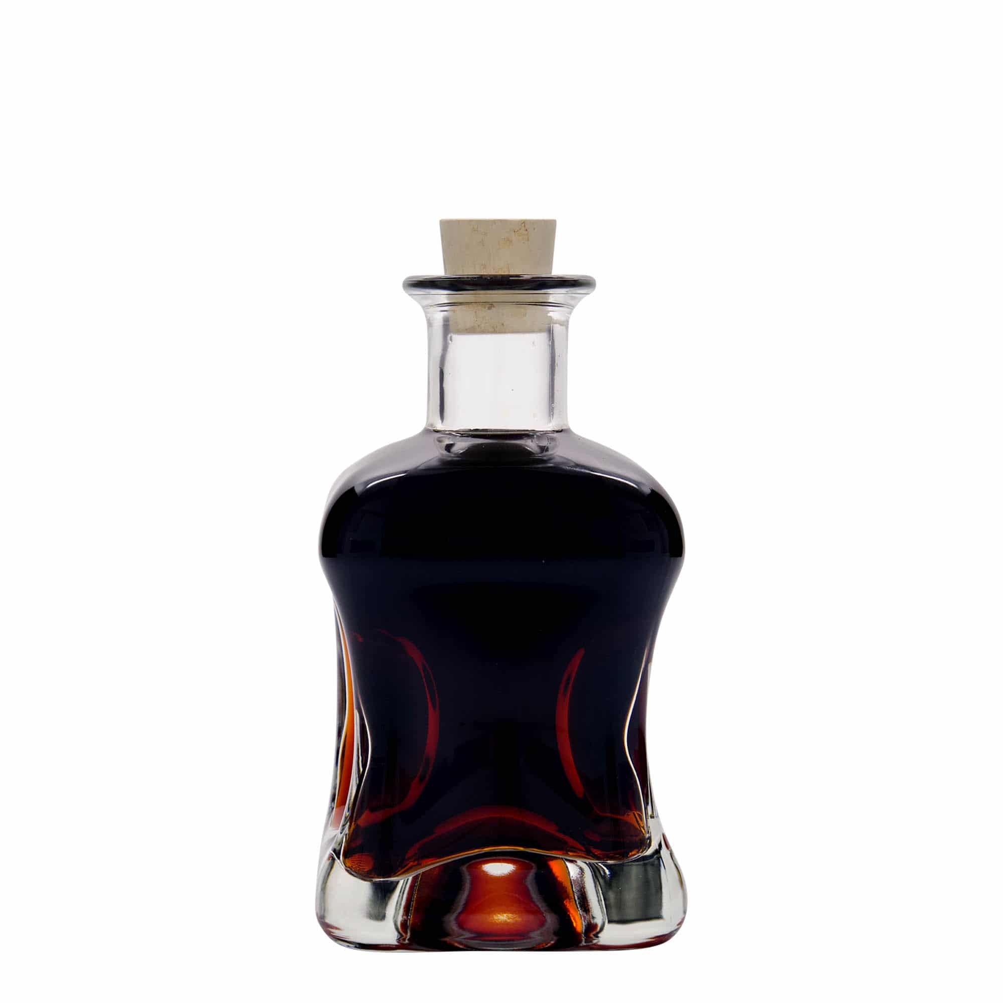 350 ml Garrafa de vidro 'Dublin', quadrada, boca: Cortiça