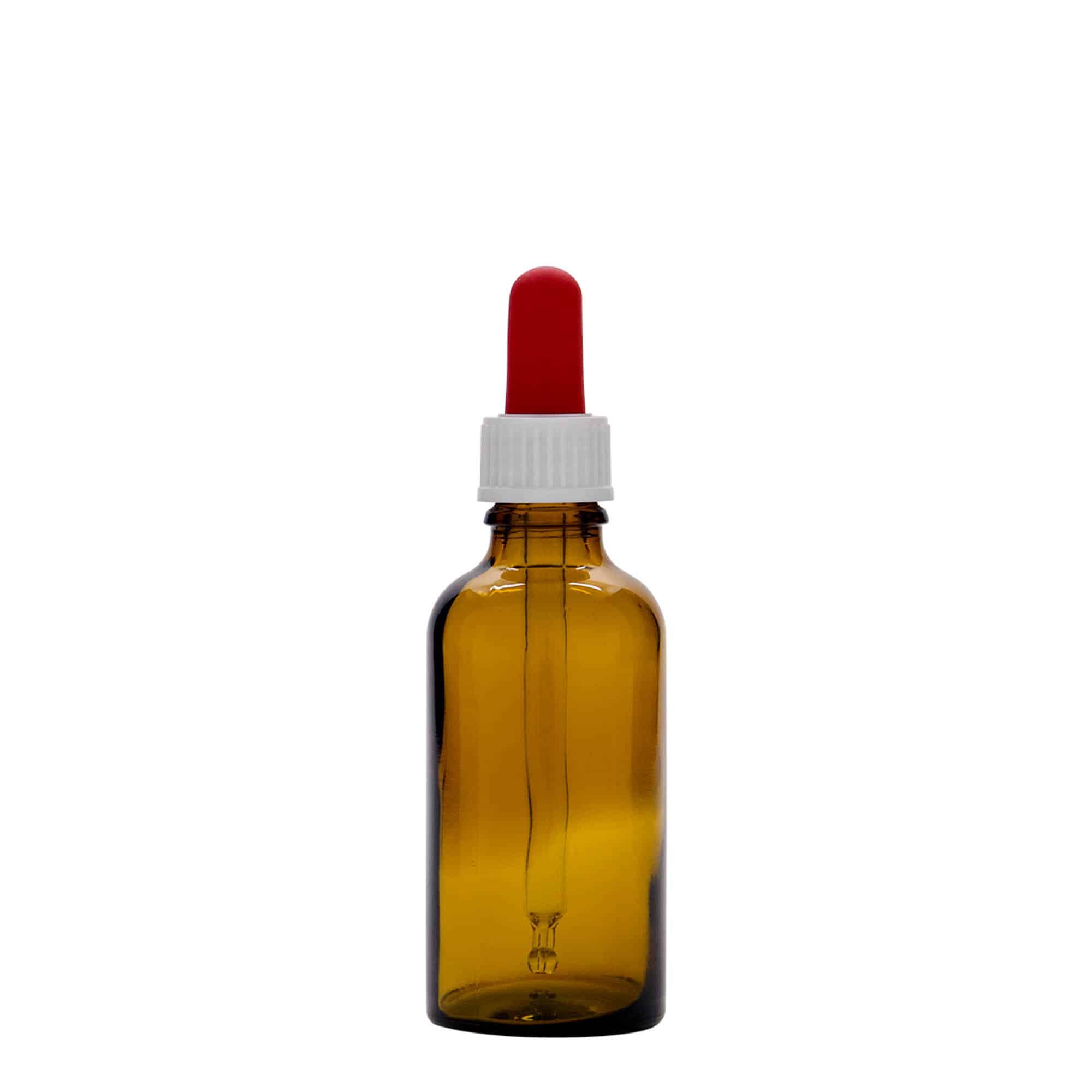 50 ml Frasco conta gotas farmacêutico, vidro, castanho-vermelho, boca: DIN 18 50 ml Frasco conta gotas farmacêutico, vidro, castanho-vermelho, boca: DIN 18