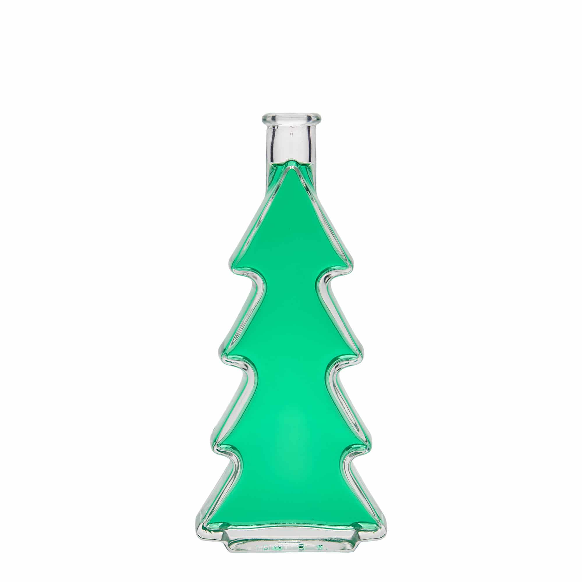 Frasco de vidro de 200 ml 'Árvore de Natal', boca: cortiça