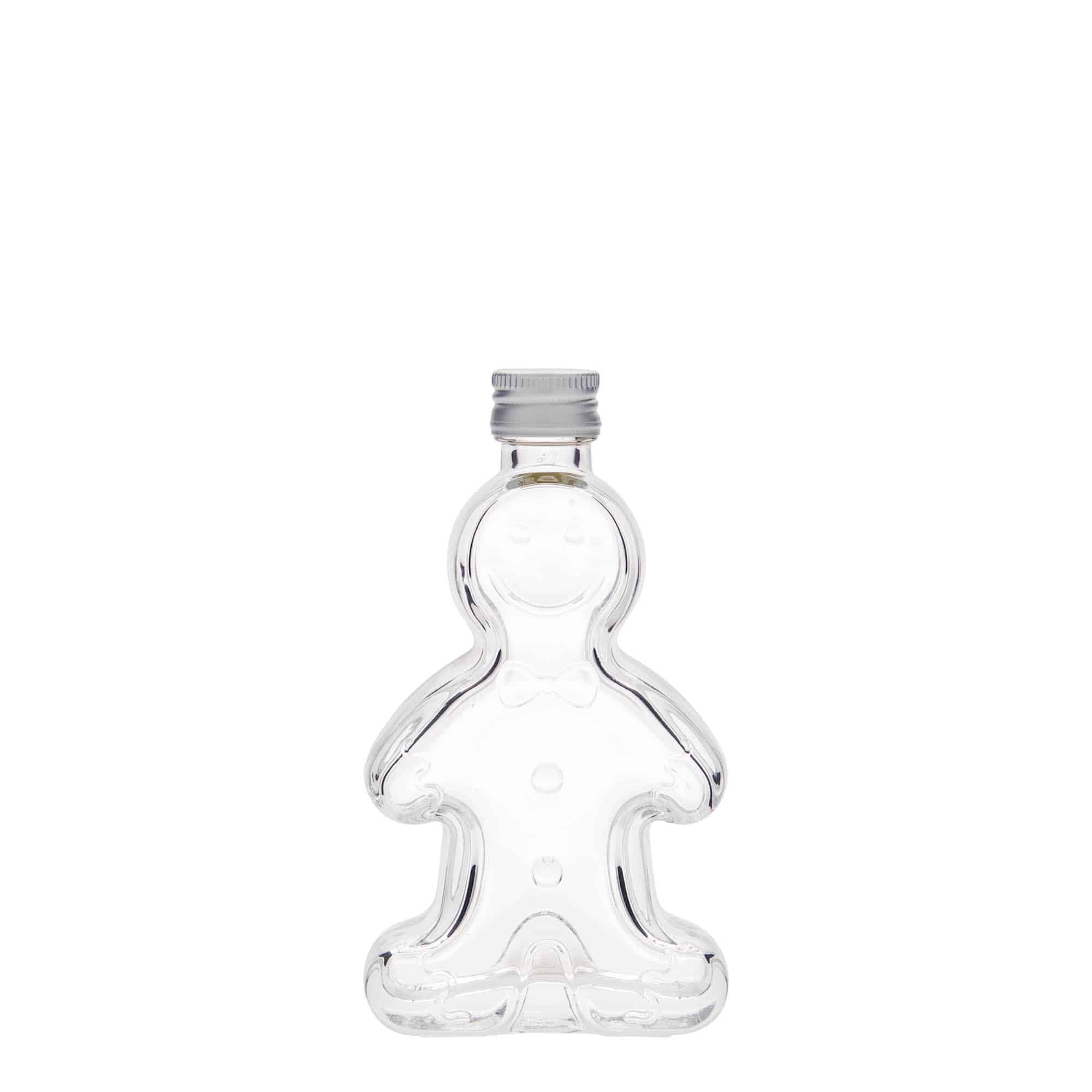 Frasco de vidro de 50 ml 'Homem de Gengibre', Boca: PP 18