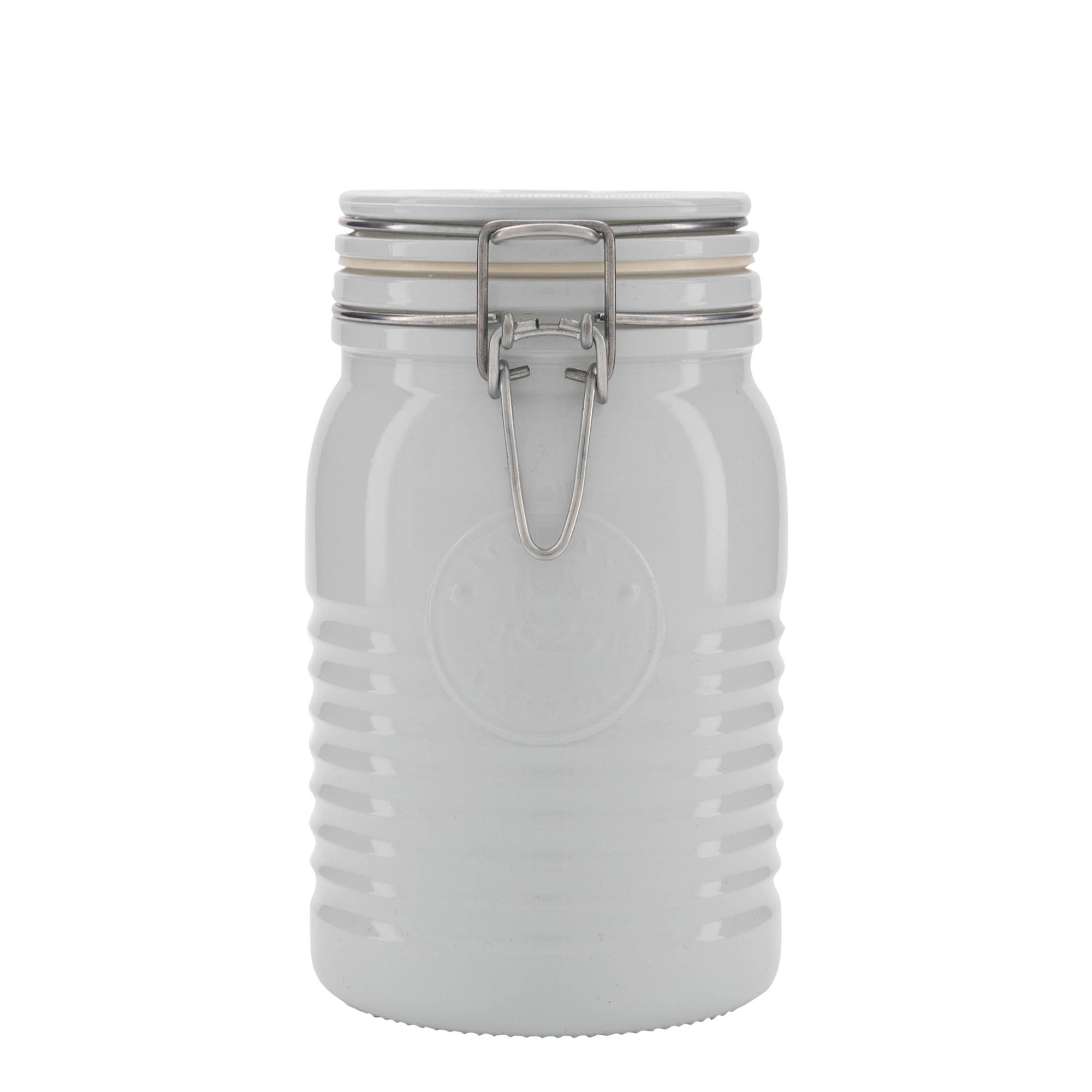 1.000 ml frasco com fecho de arame 'Officina 1825', branco, boca: fecho de arame