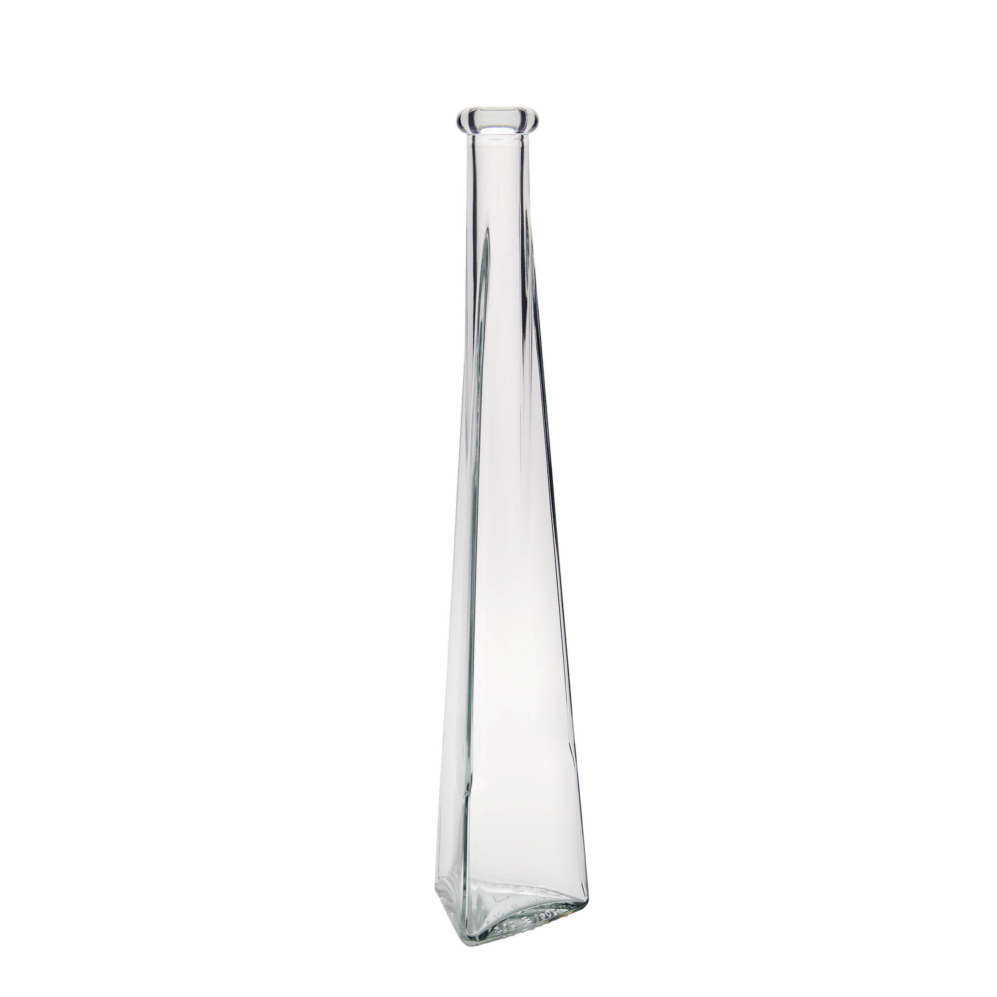 Frasco de vidro de 200 ml 'Dama Triangolore', triangular, boca: cortiça