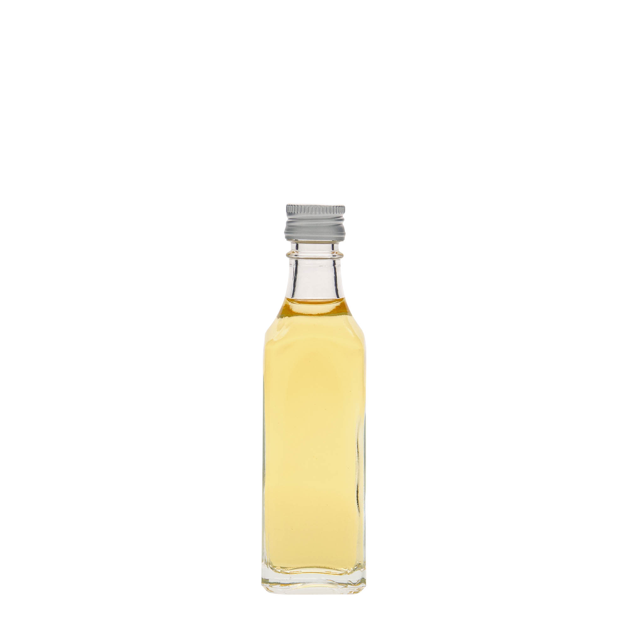 Frasco de vidro de 50 ml 'Siena', quadrado, bocal: PP 18 Frasco de vidro de 50 ml 'Siena', quadrado, bocal: PP 18