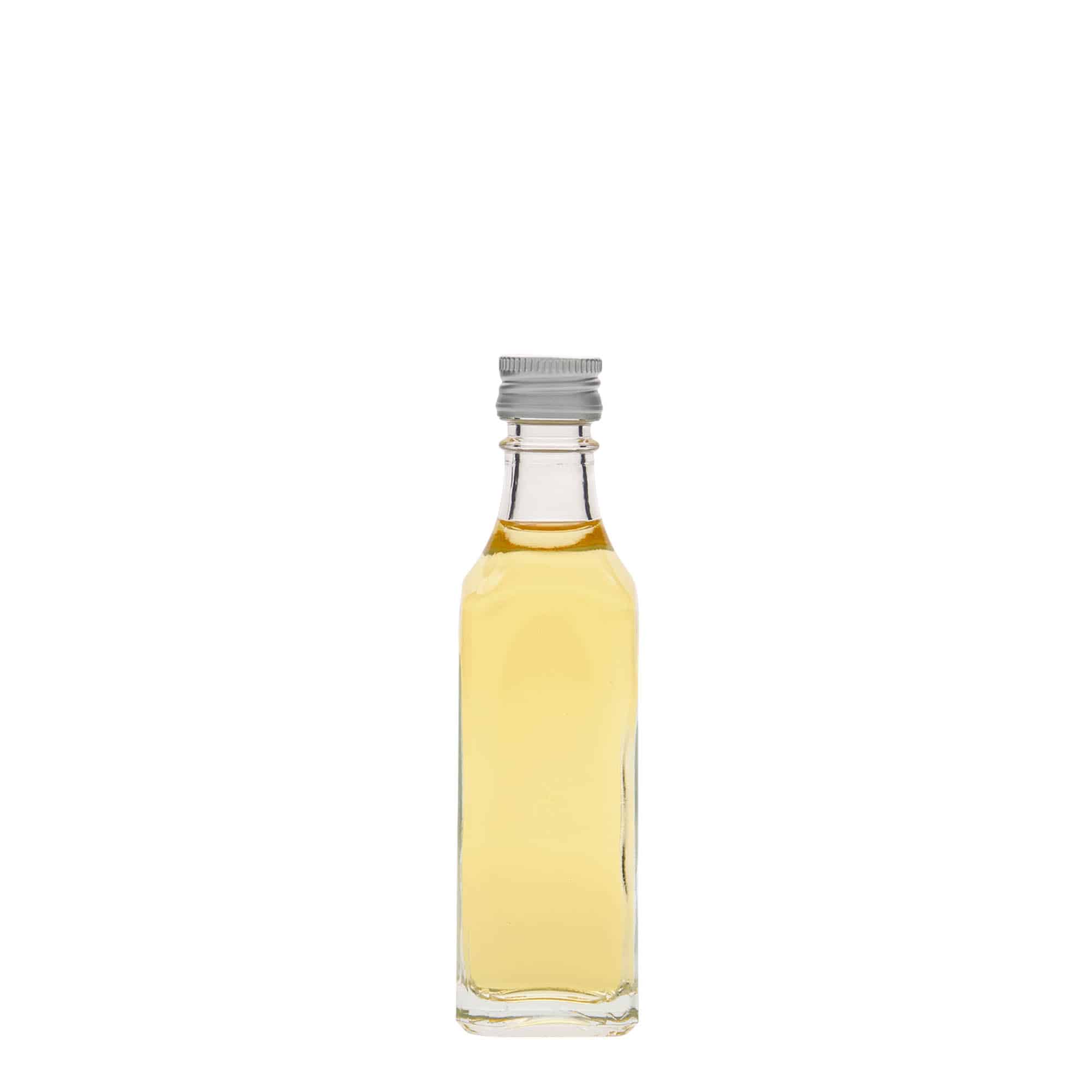 Frasco de vidro de 50 ml 'Siena', quadrado, bocal: PP 18
