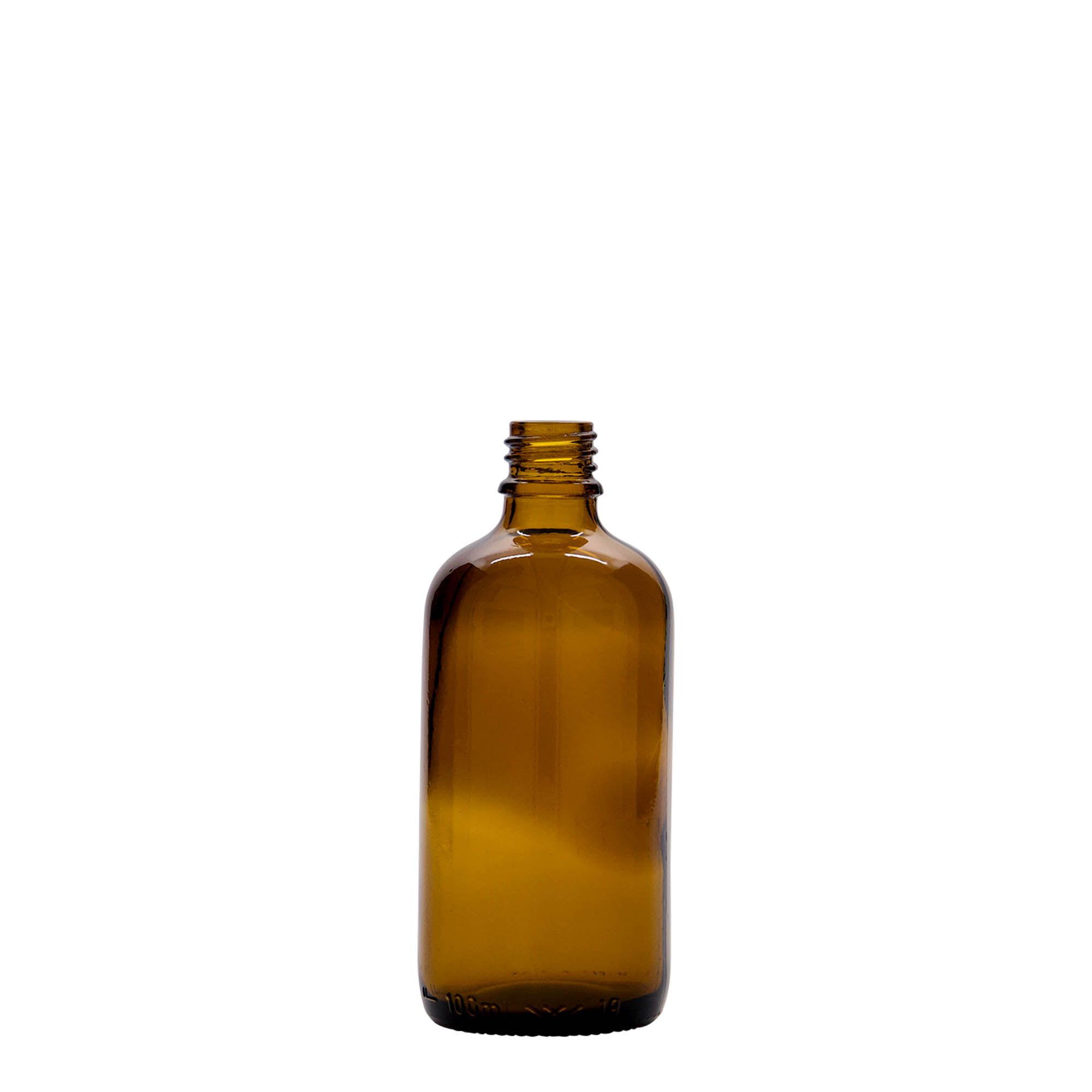 Frasco médico de 100 ml, vidro, castanho, boquilha: DIN 18