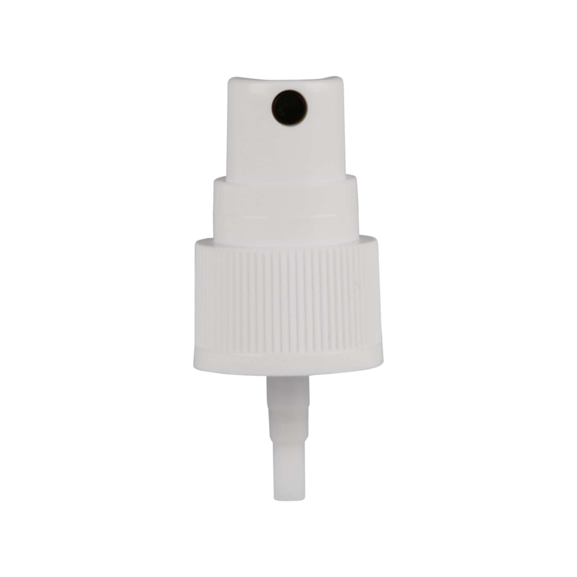 Tampa de rosca com pulverizador spray, plástico PP, branco, para bocal: 20/410
