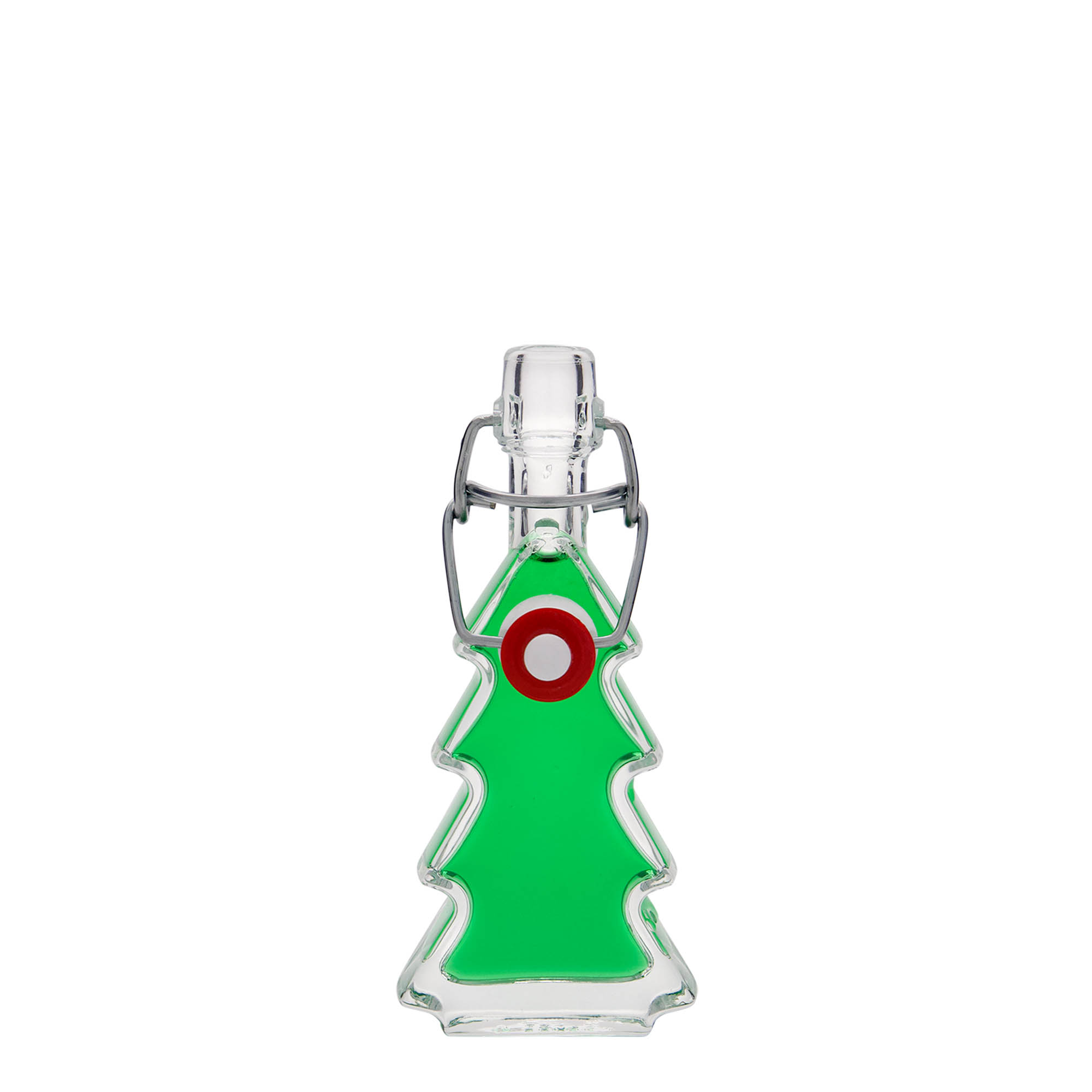 Frasco de vidro de 40 ml 'Árvore de Natal', boca: fecho de alça Frasco de vidro de 40 ml 'Árvore de Natal', boca: fecho de alça