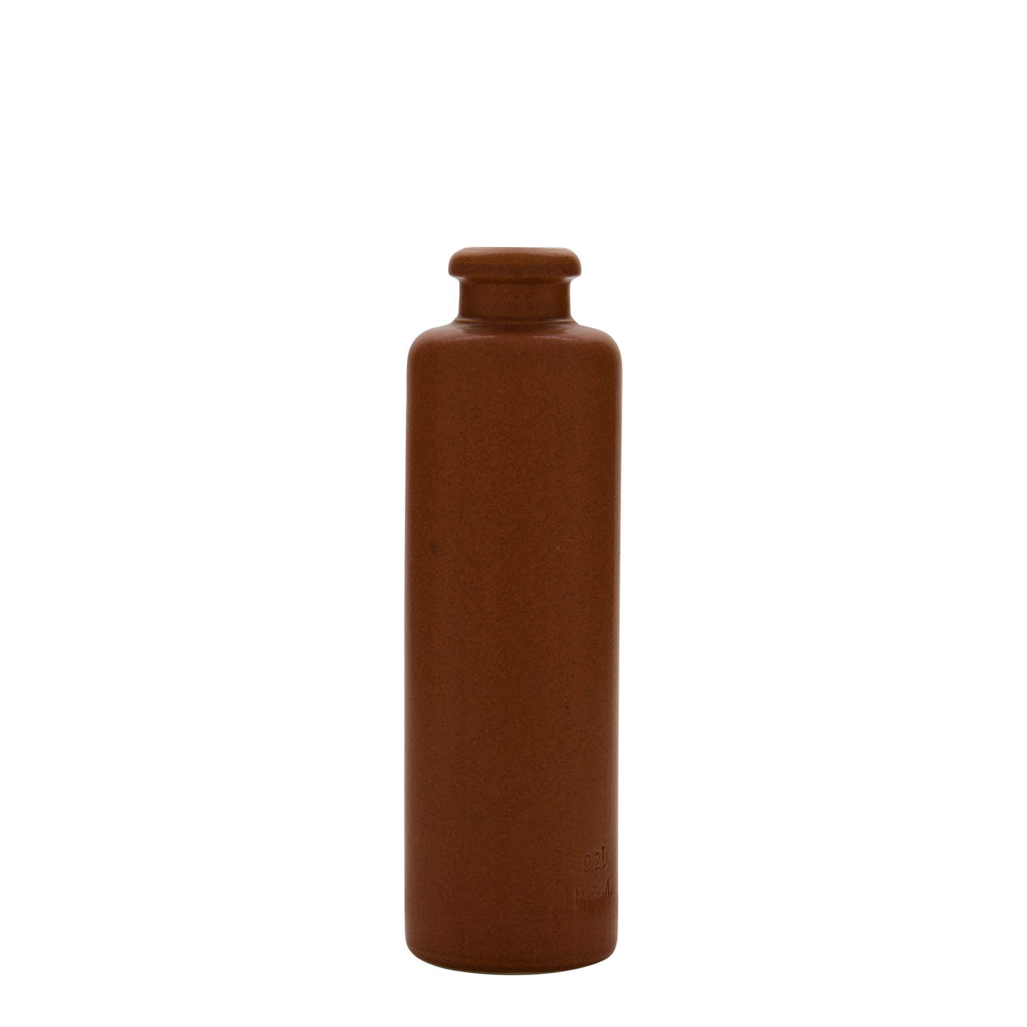 200 ml jarro de barro, faiança, vermelho-acastanhado, boca: cortiça