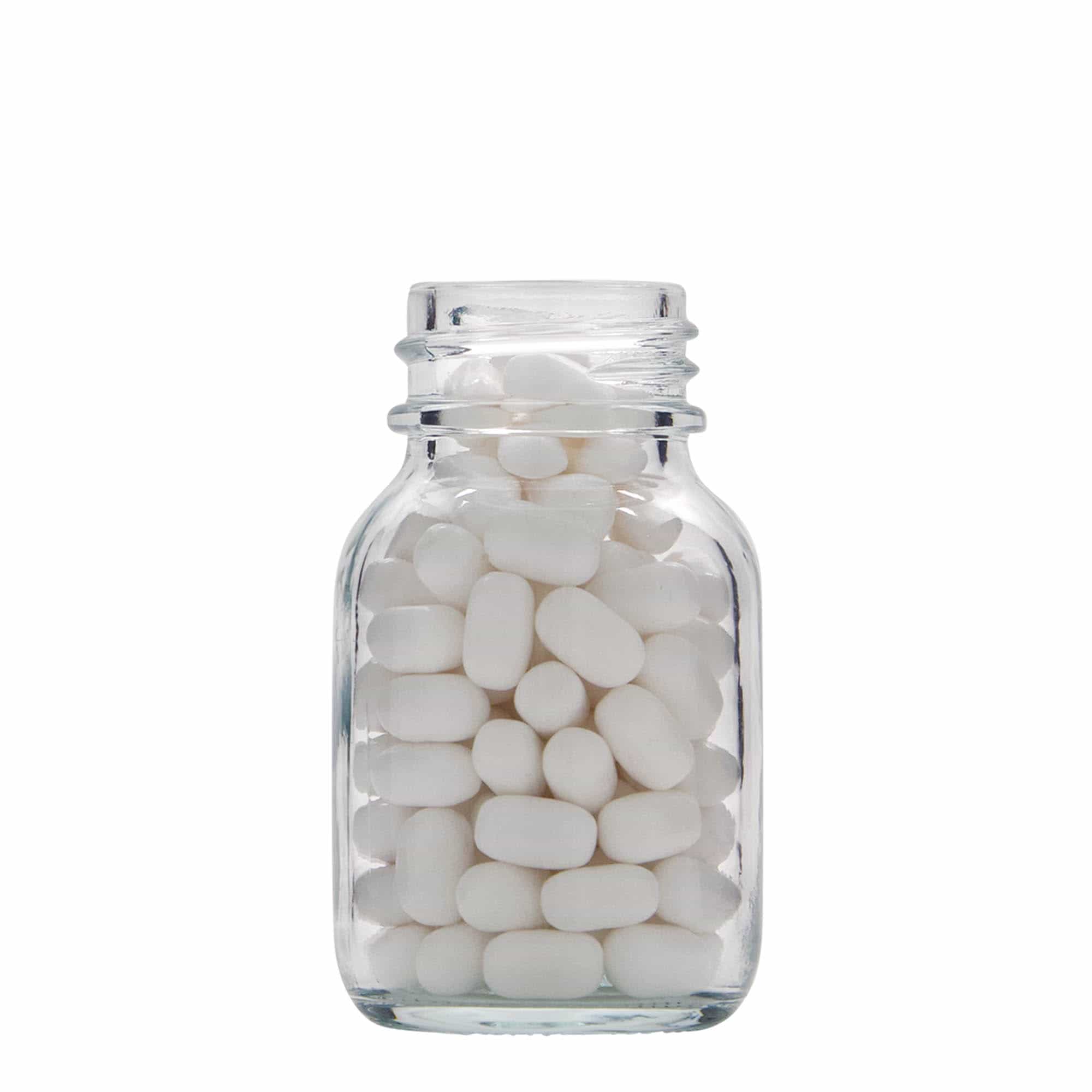 Frasco de vidro de gargalo largo de 50 ml, boca: DIN 32