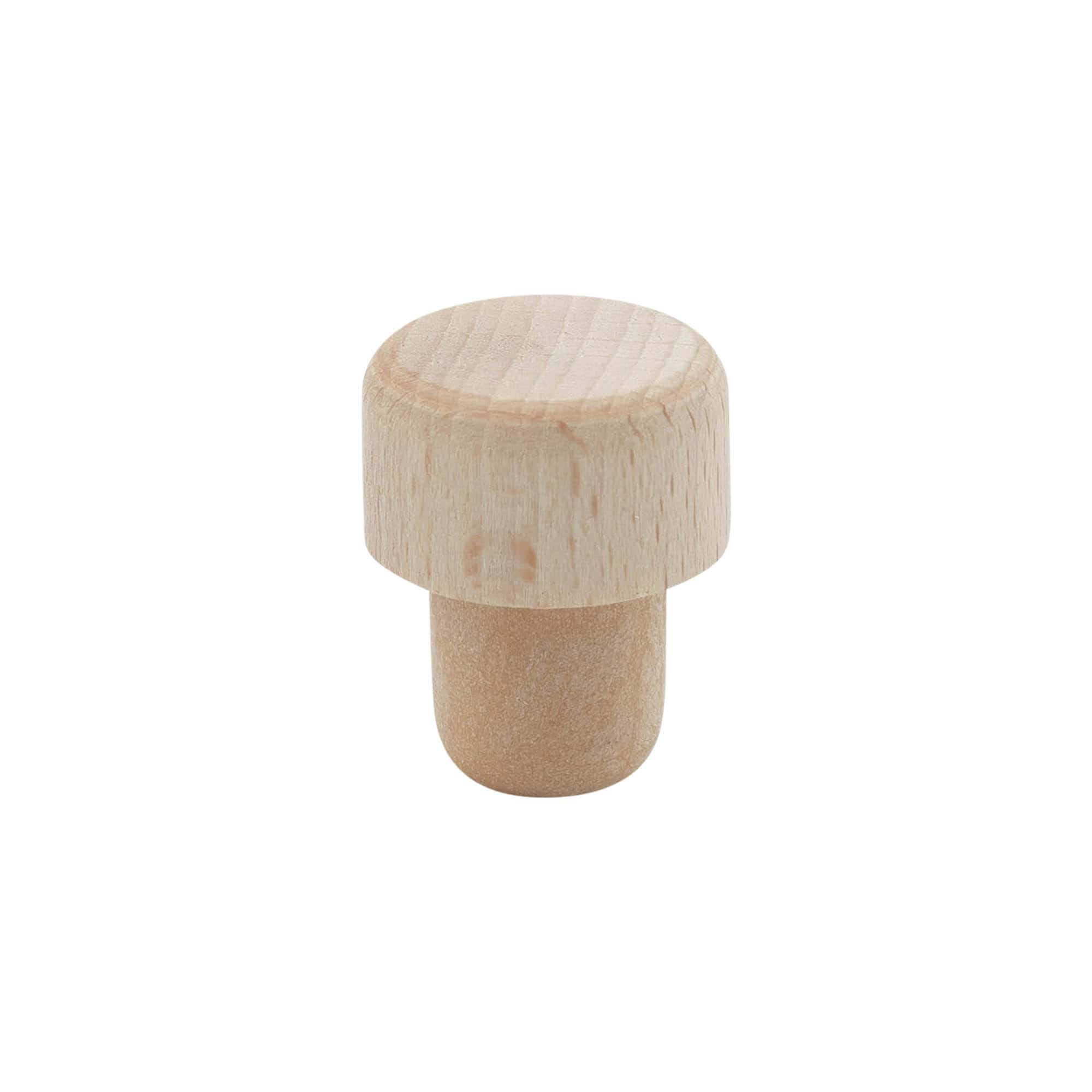 Rolha de pega com abertura dosadora 19 mm, madeira/plástico, bege, para gargalo: cortiça