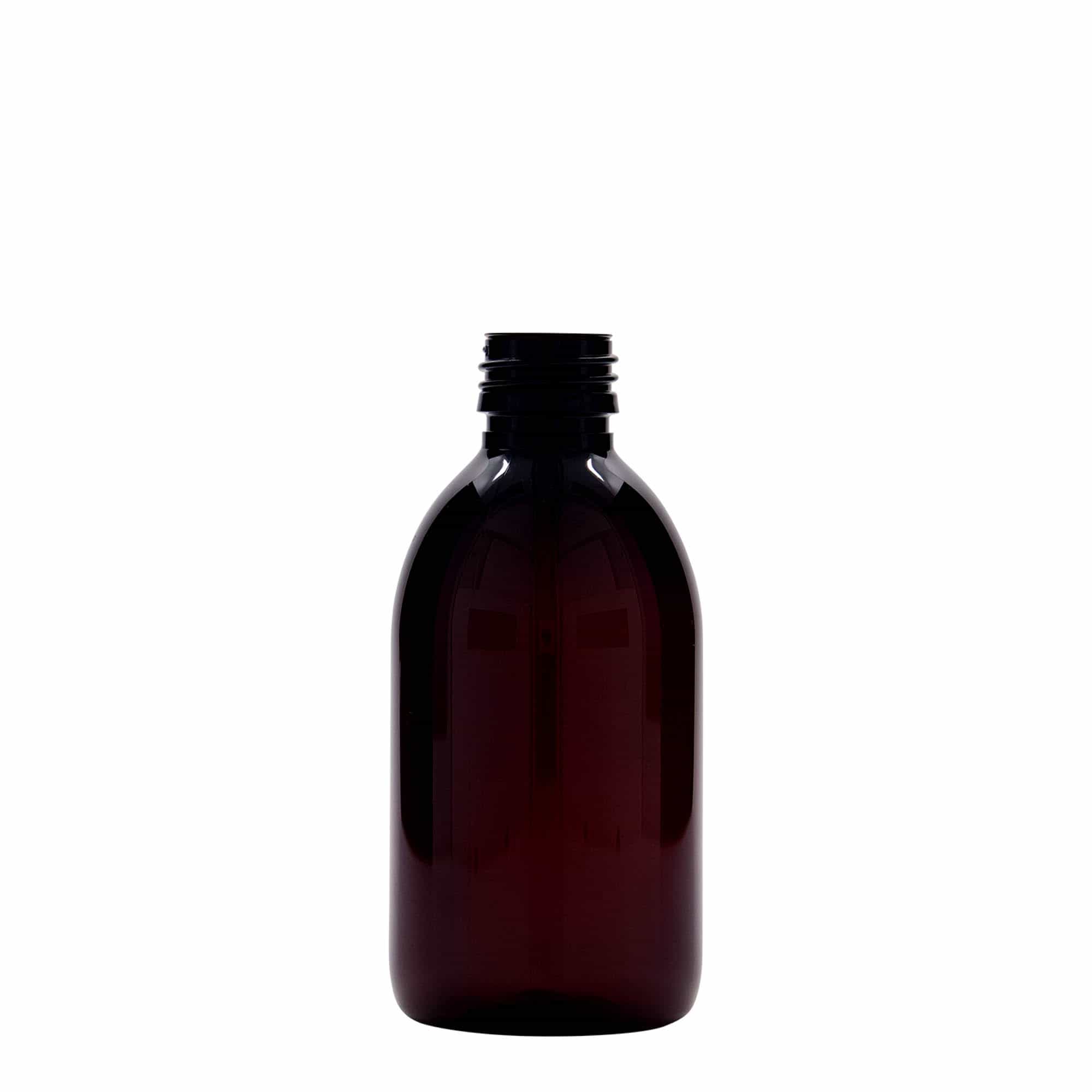250 ml Frasco de medicamentos PET, castanho, plástico, boca: PP 28 250 ml Frasco de medicamentos PET, castanho, plástico, boca: PP 28