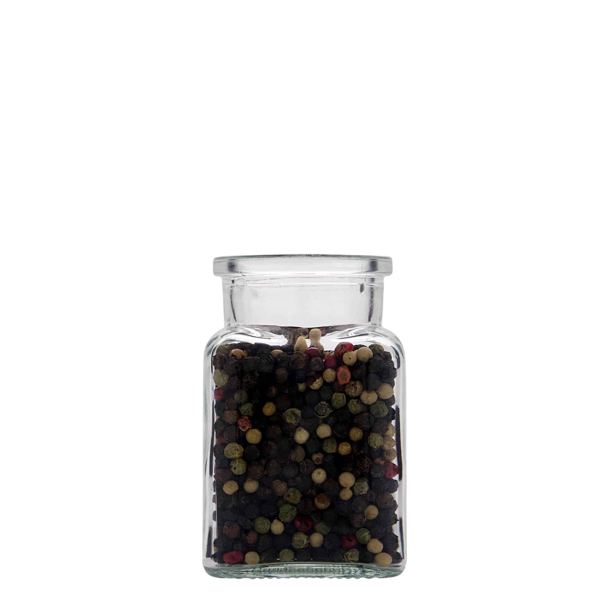 150 ml frasco de cortiça, quadrado, boca: cortiça