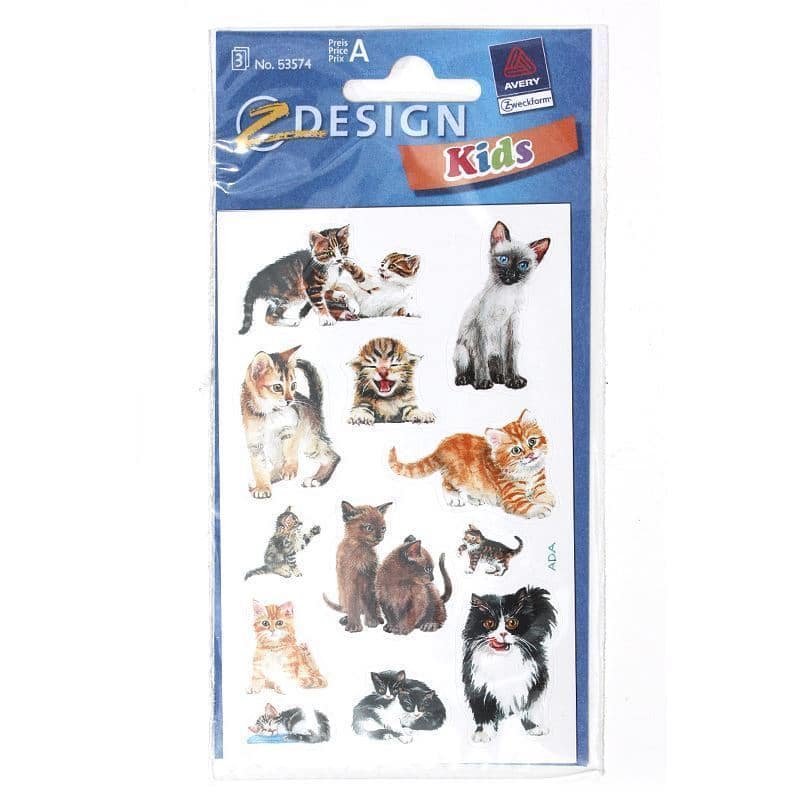 Autocolantes com formas 'Gatos', papel, várias cores Autocolantes com formas 'Gatos', papel, várias cores