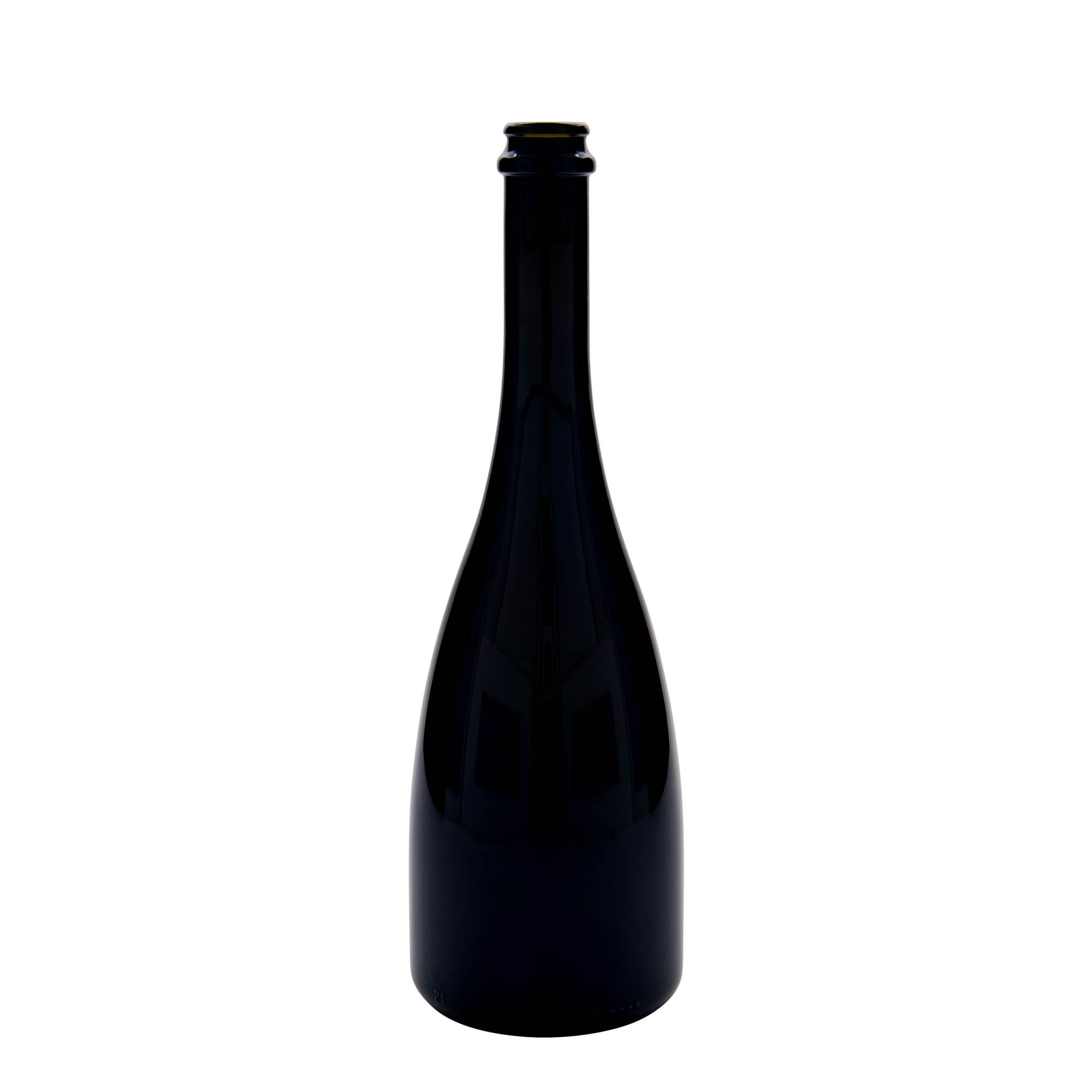 Garrafa de cerveja/espumante 'Tosca' 750 ml, vidro, verde antigo, boca: tampa de coroa Garrafa de cerveja/espumante 'Tosca' 750 ml, vidro, verde antigo, boca: tampa de coroa