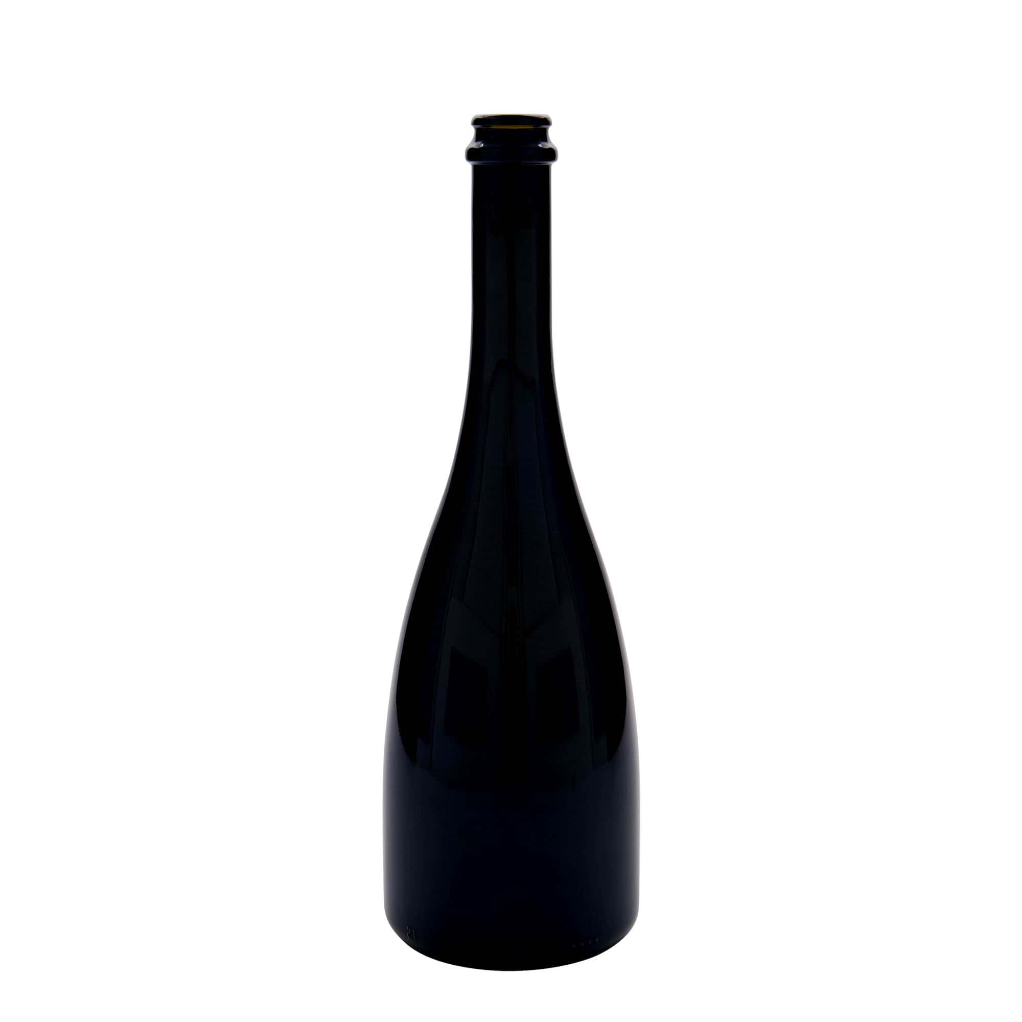 Garrafa de cerveja/espumante 'Tosca' 750 ml, vidro, verde antigo, boca: tampa de coroa