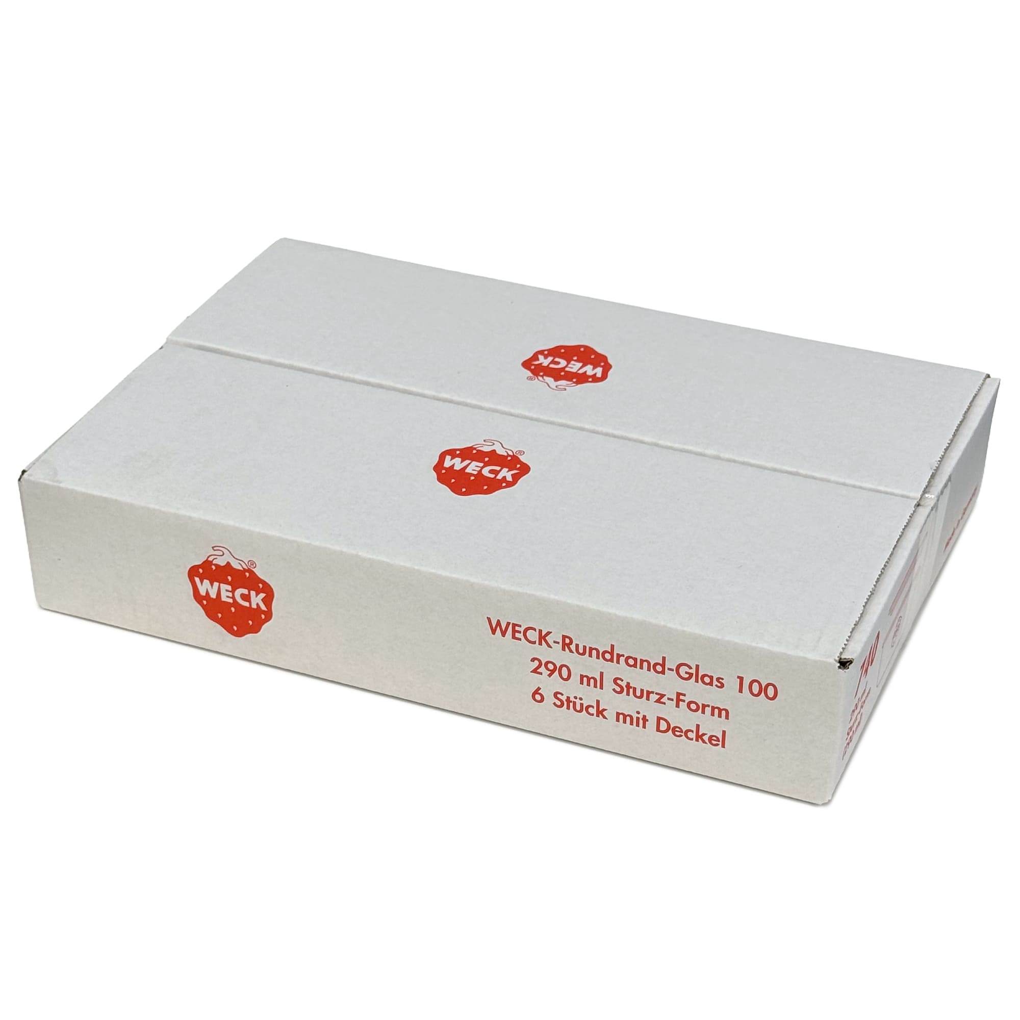 6x 290 ml frasco WECK raso com tampa de vidro RR 100
