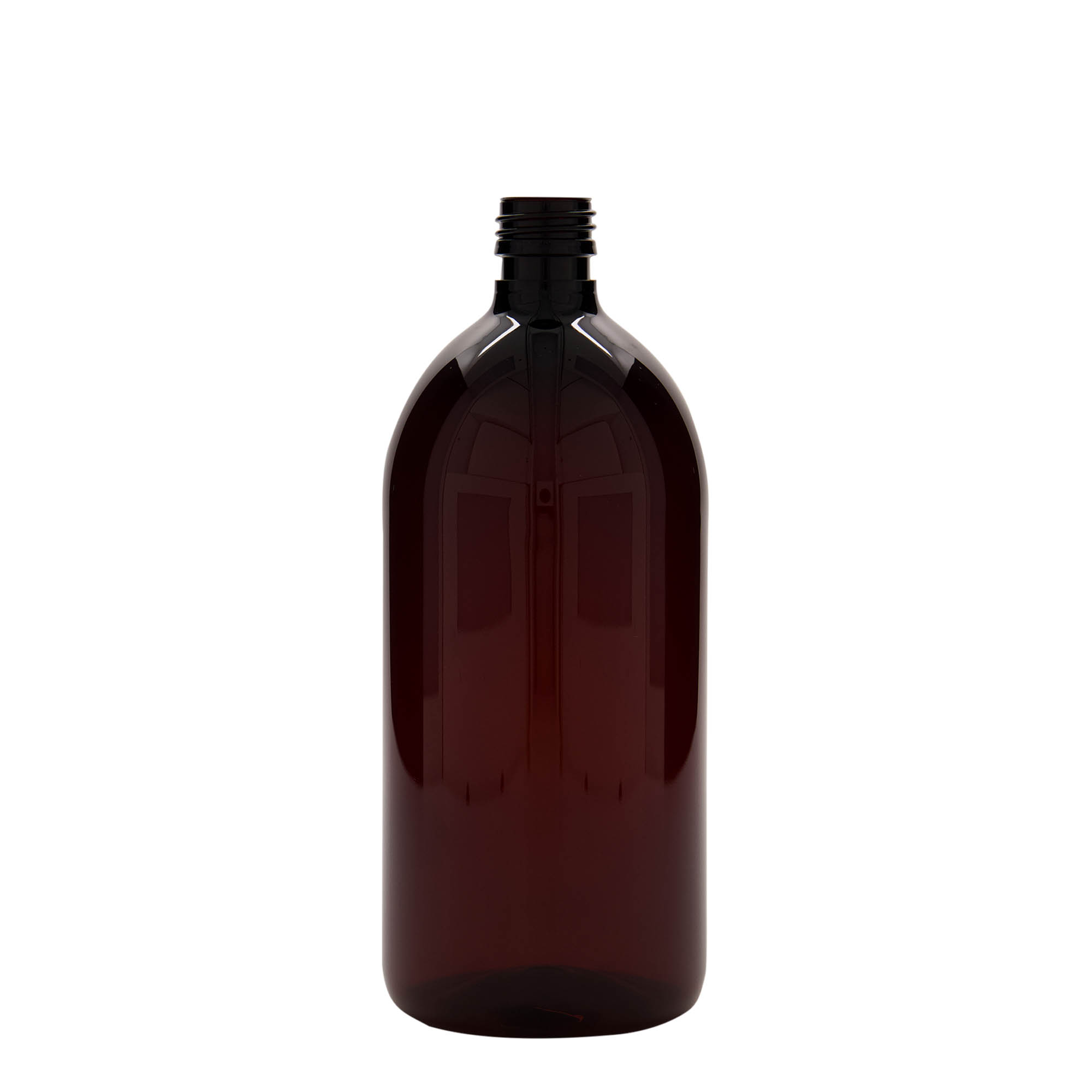 1.000 ml frasco médico PET, castanho, plástico, boca: PP 28 1.000 ml frasco médico PET, castanho, plástico, boca: PP 28