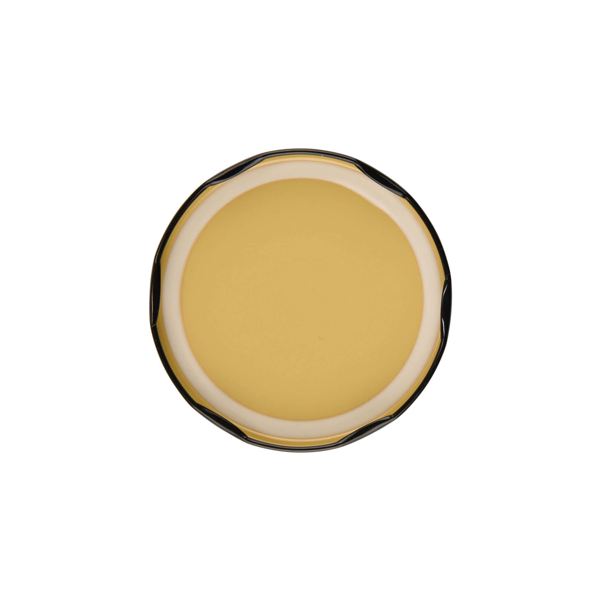 Tampa Twist-Off, folha de ferro, preta, para abertura: TO 82 Tampa Twist-Off, folha de ferro, preta, para abertura: TO 82