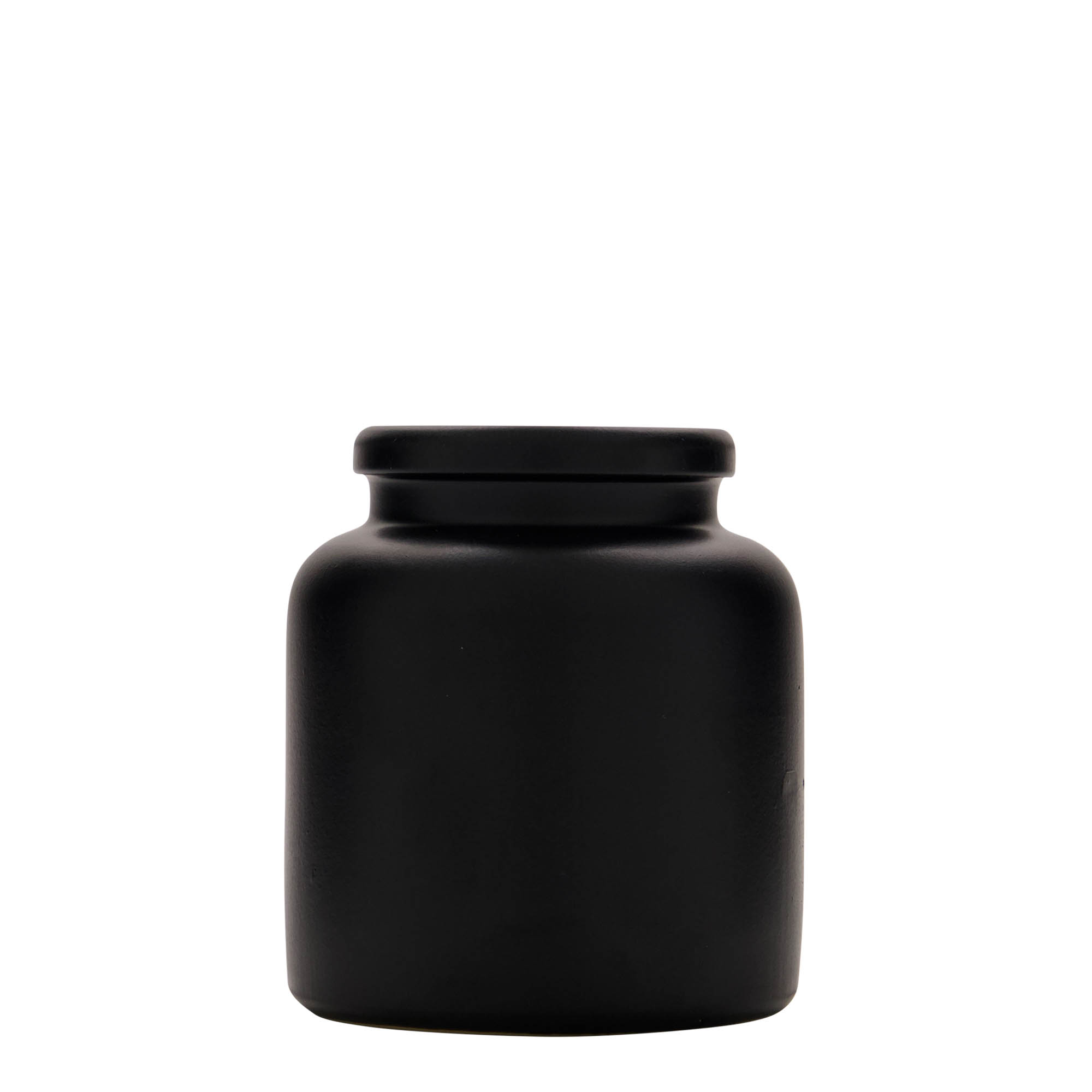Vaso de grés de 270 ml, cerâmica, preto, boca: tampa invertida Vaso de grés de 270 ml, cerâmica, preto, boca: tampa invertida