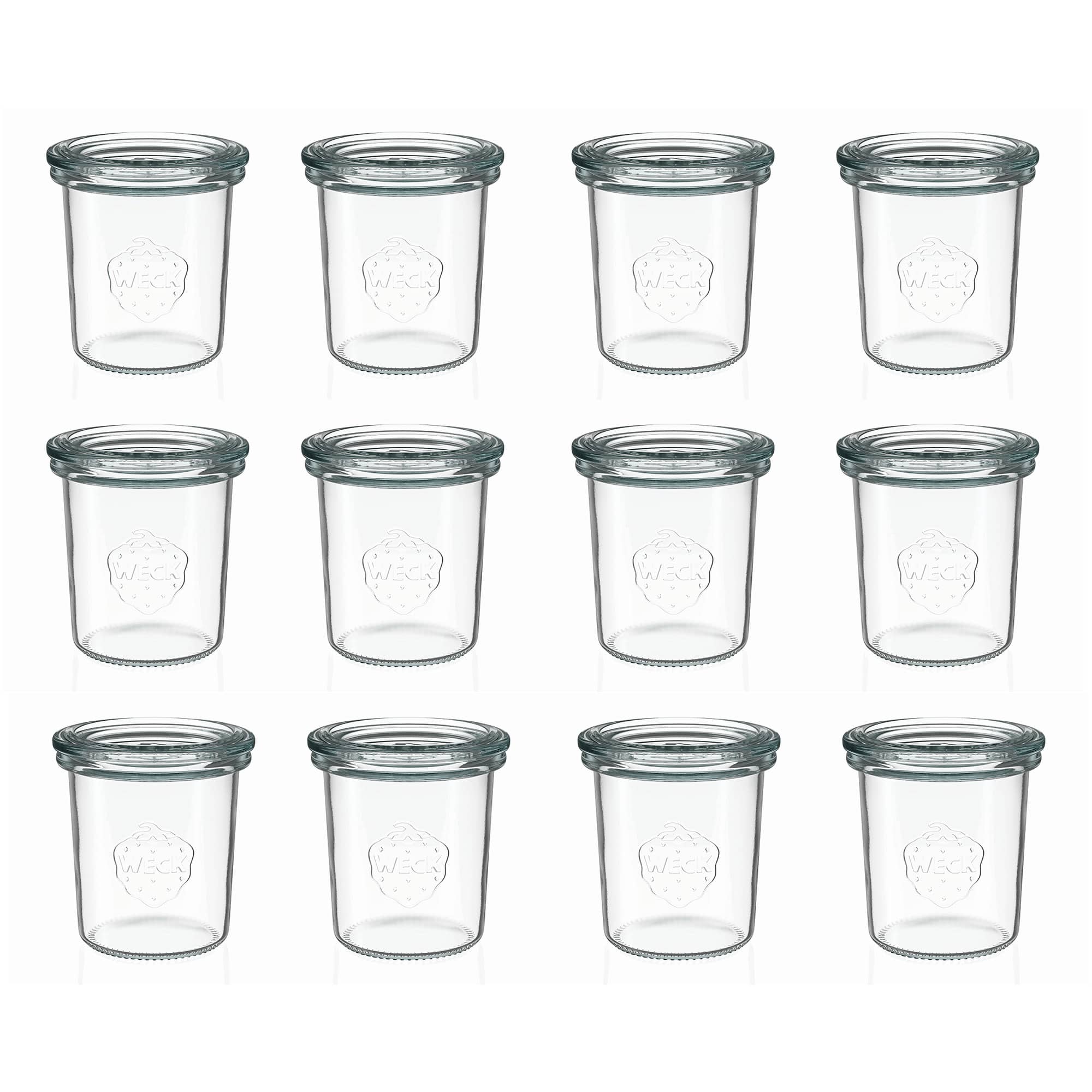 12x 160 ml frasco WECK com tampa de vidro RR 60