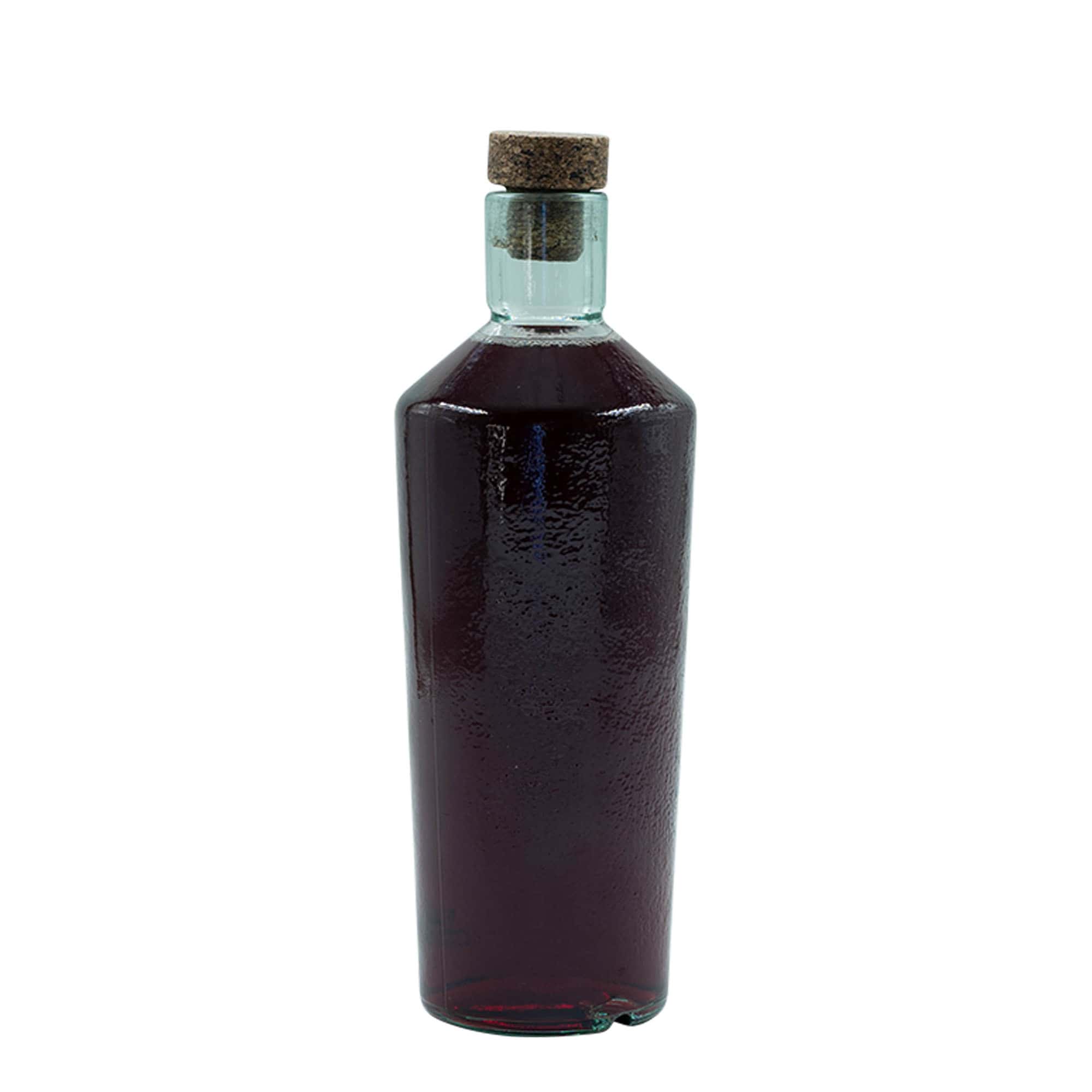 Garrafa de vidro artesanal 700 ml 'Primal', Boca: Cortiça