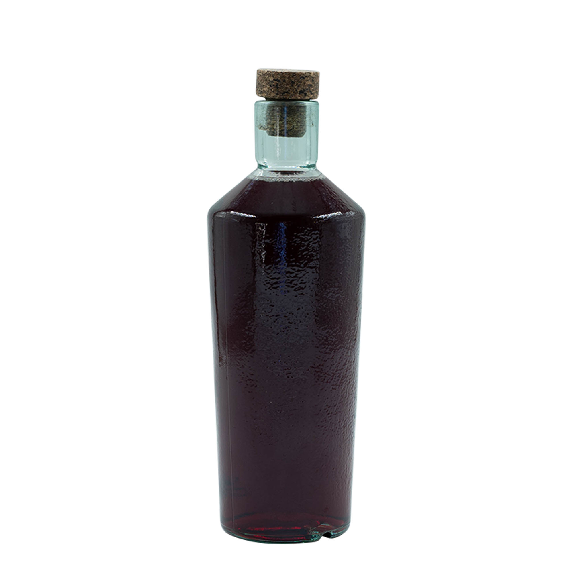 Garrafa de vidro artesanal 700 ml 'Primal', Boca: Cortiça