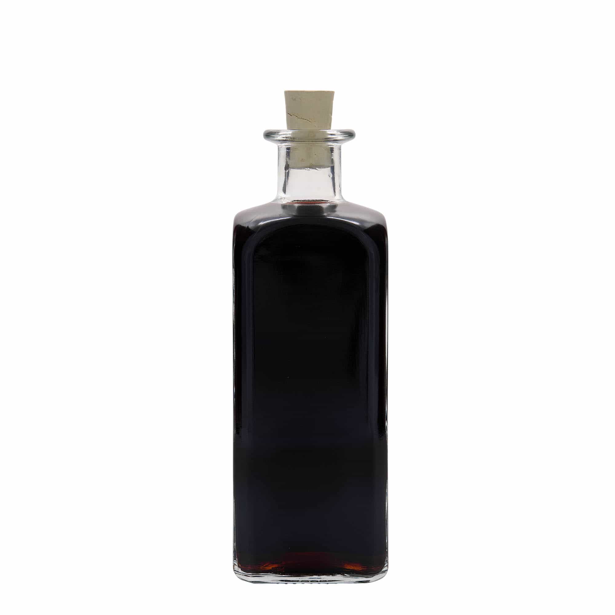 500 ml Garrafa de vidro farmacêutica Carré, quadrada, boca: Cortiça