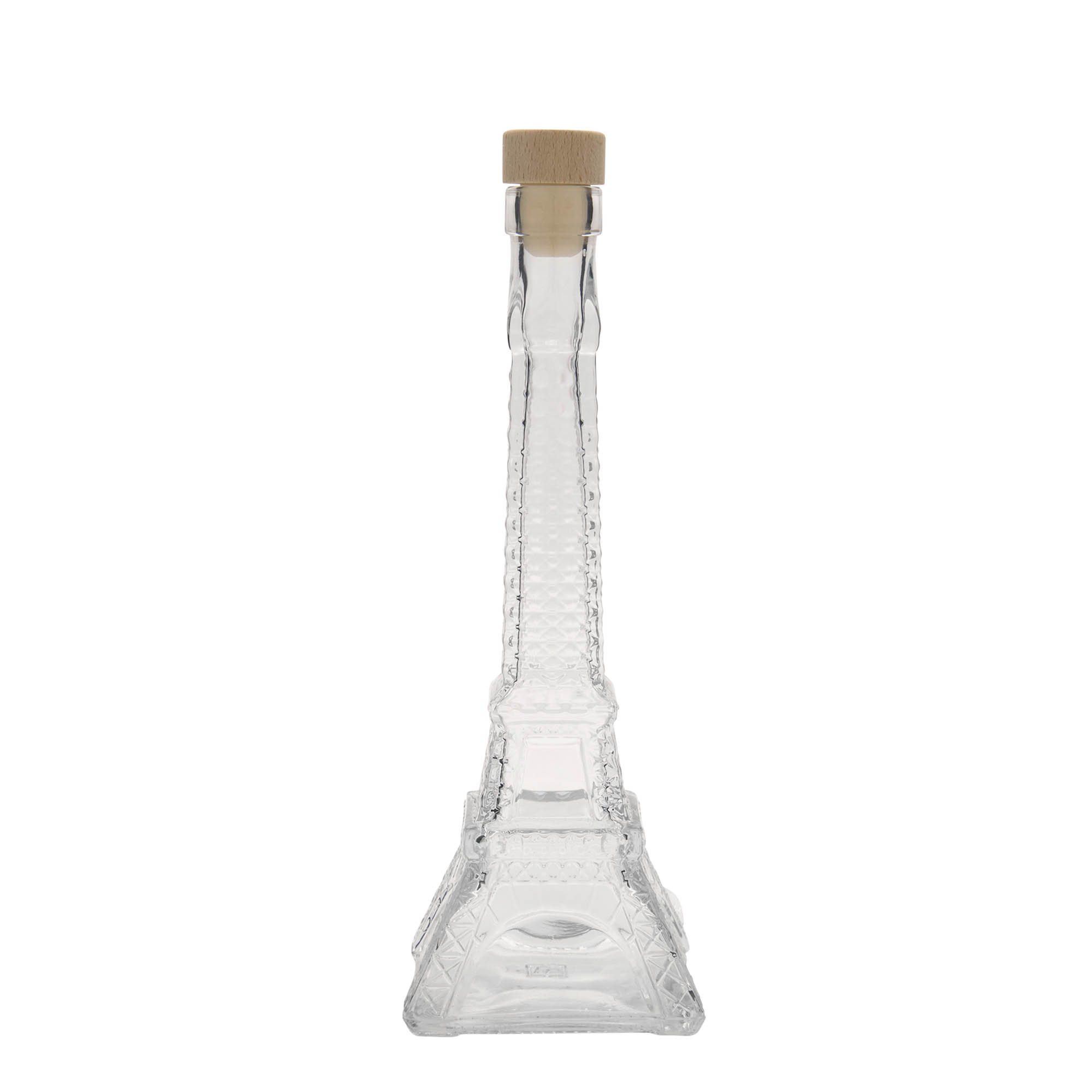 Garrafa de vidro de 200 ml 'Torre Eiffel', abertura: cortiça