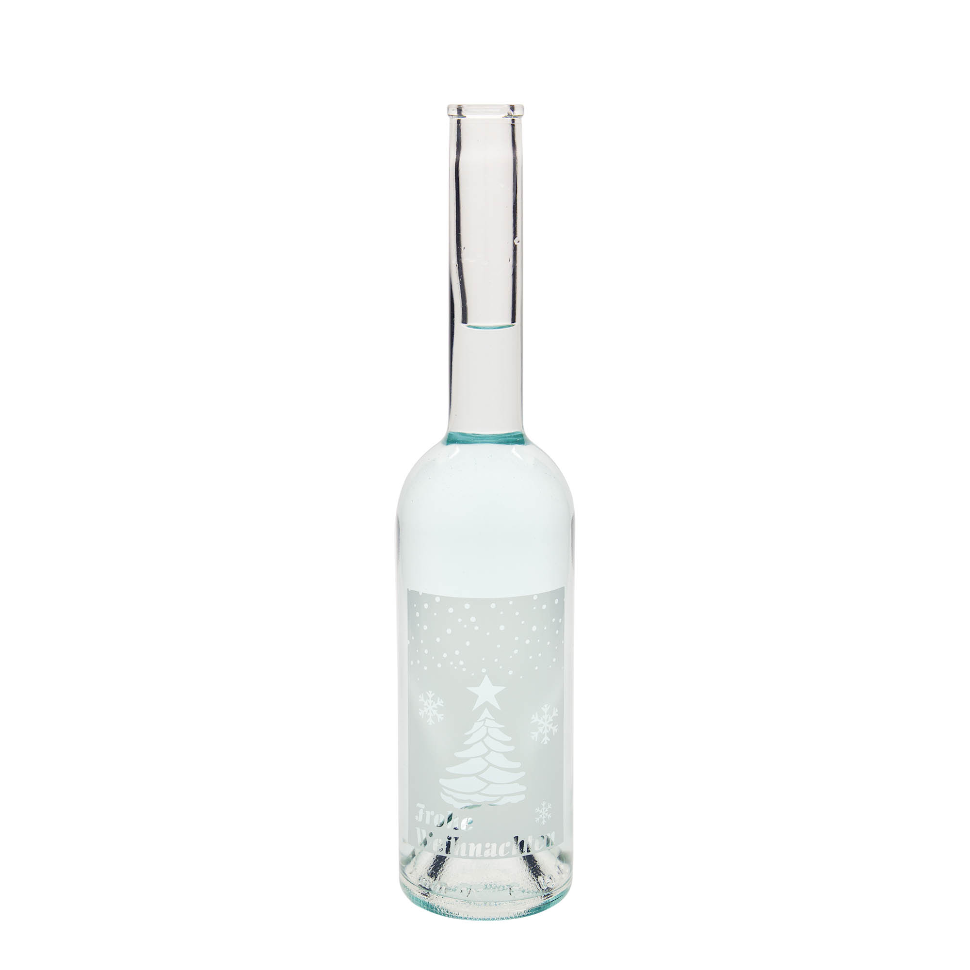 Garrafa de vidro de 500 ml 'Opera', motivo: Natal Branco, bocal: Cortiça Garrafa de vidro de 500 ml 'Opera', motivo: Natal Branco, bocal: Cortiça