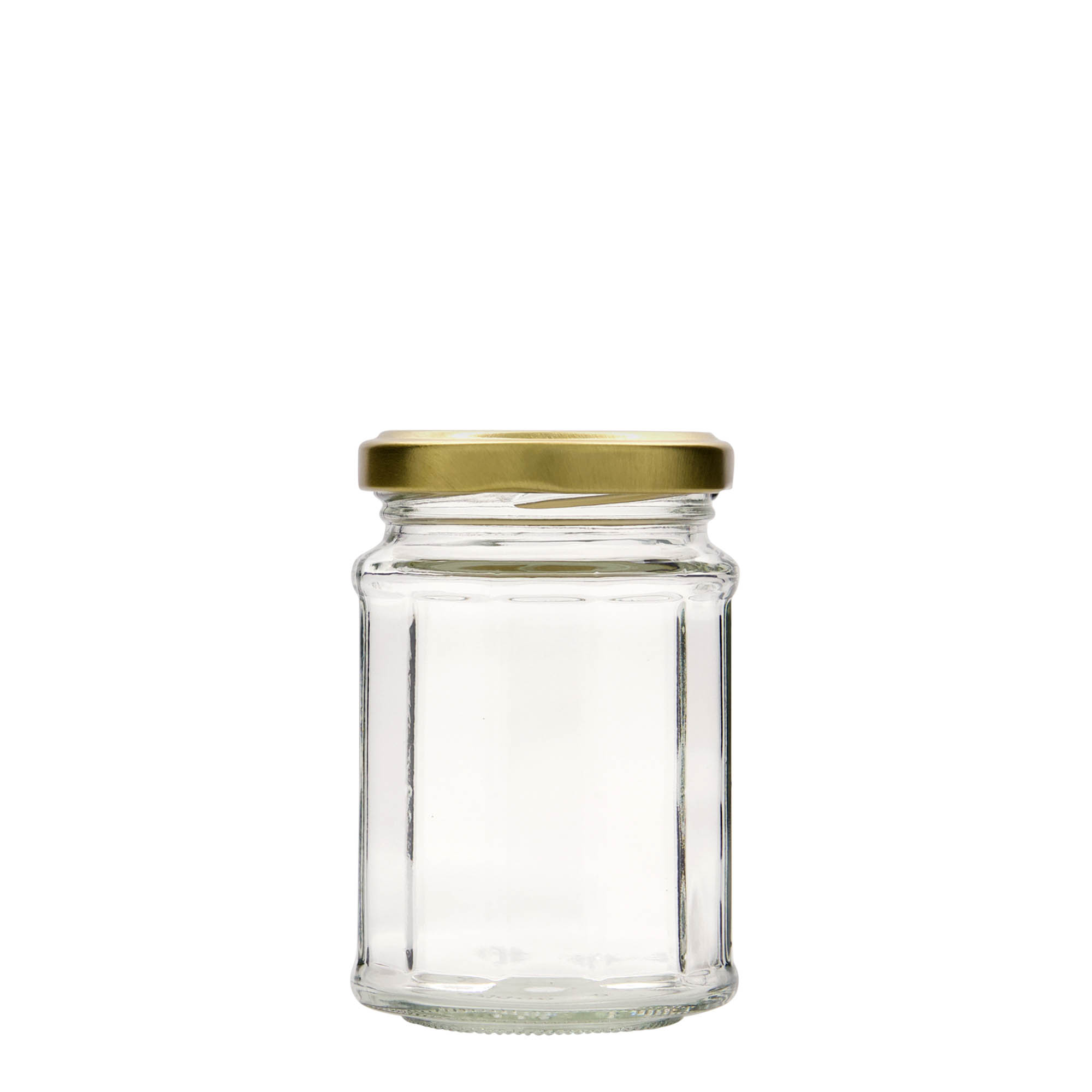 Frasco de vidro de 192 ml com doze lados, boca: Twist-Off (TO 58)