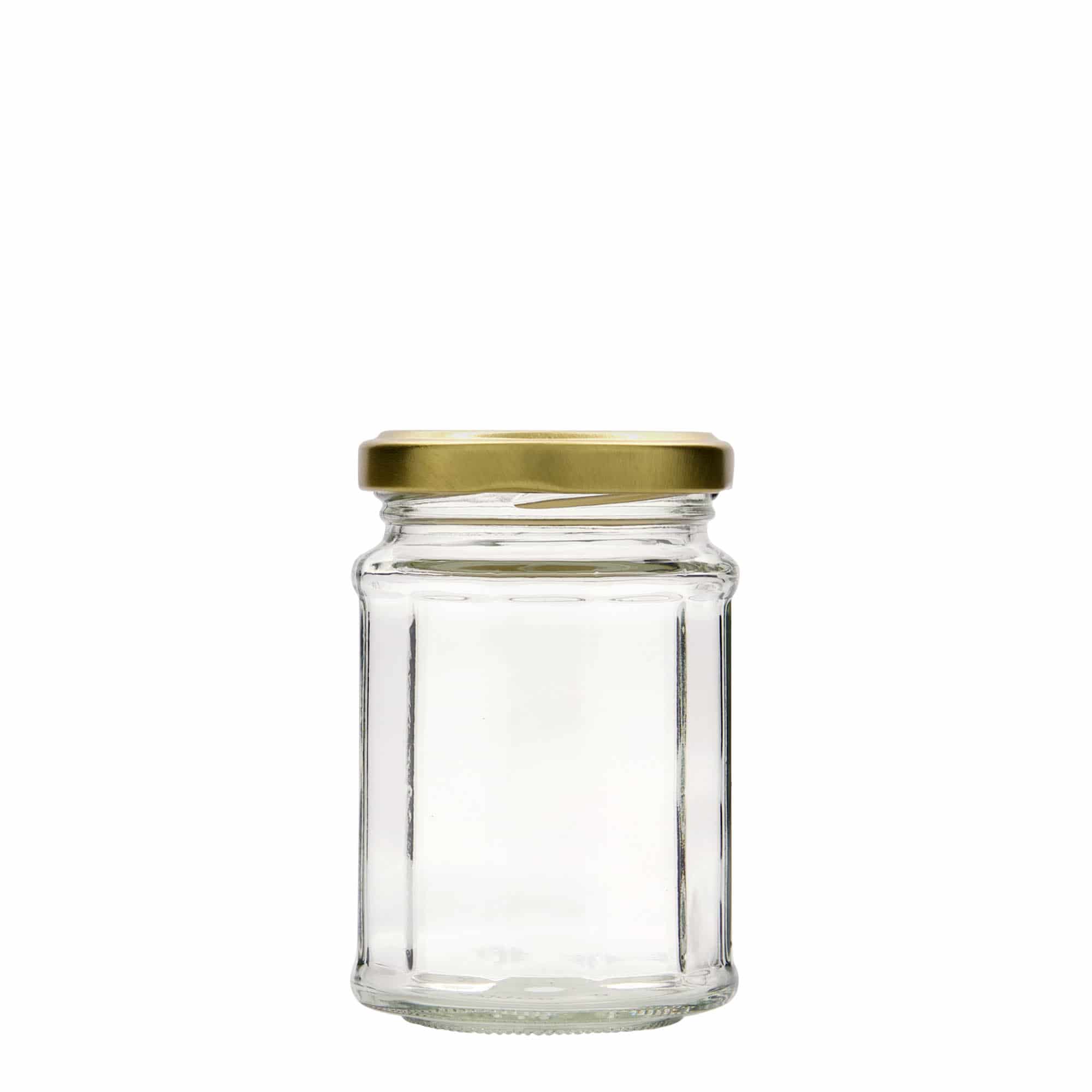 Frasco de vidro de 192 ml com doze lados, boca: Twist-Off (TO 58)