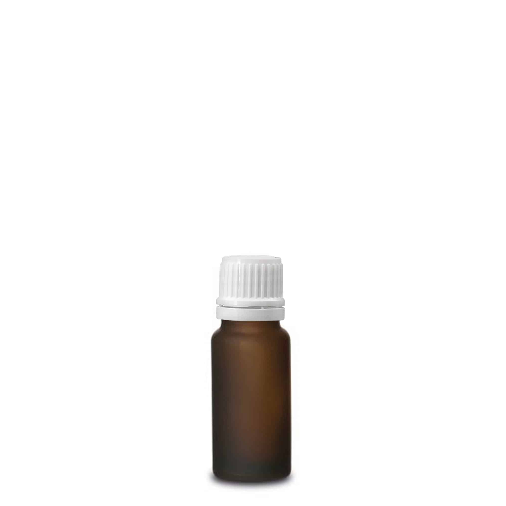 Frasco medicinal 10ml, vidro, castanho fosco, boca: DIN 18