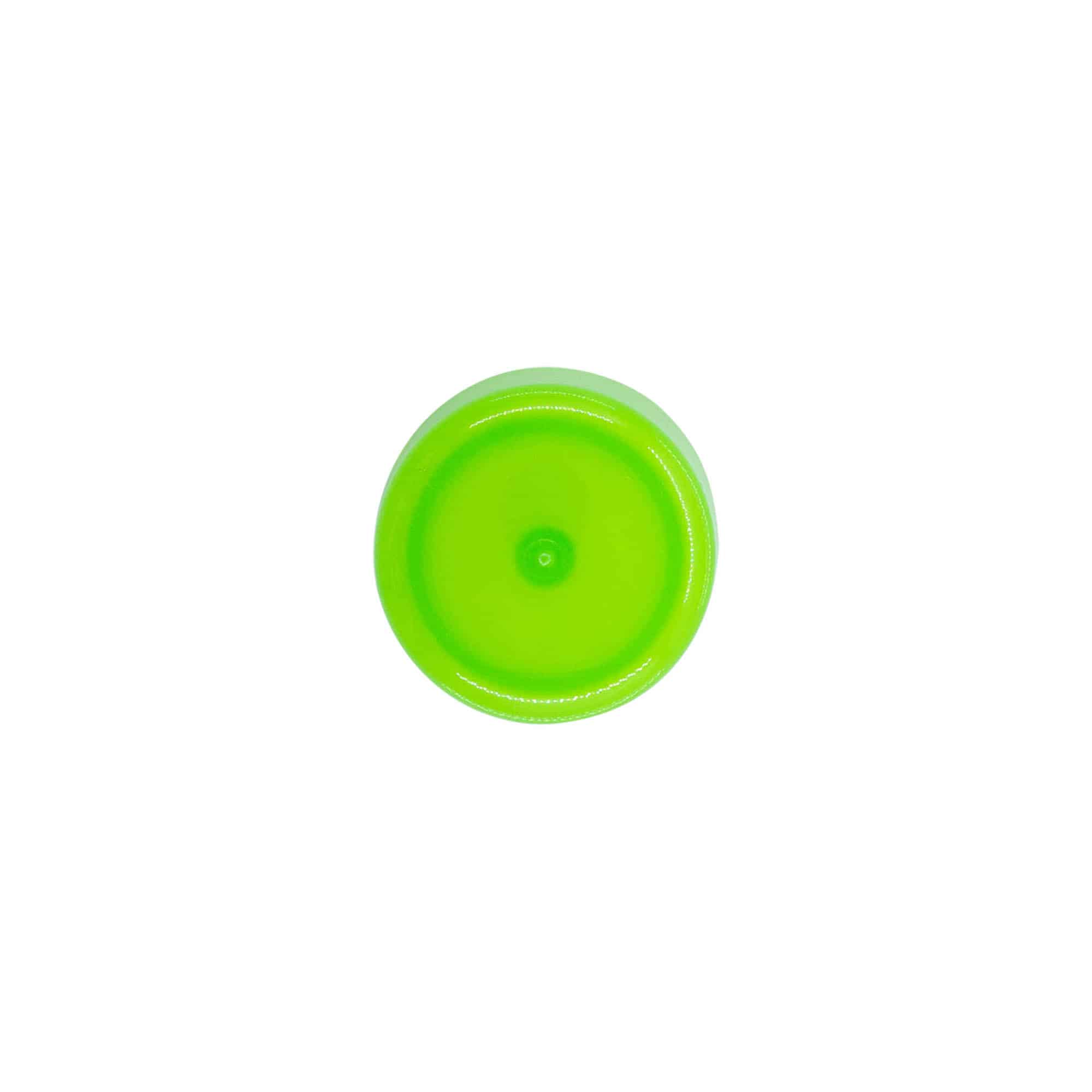 Tampa de rosca com inserto de seringa, plástico PP, verde, para bocal: 24/410
