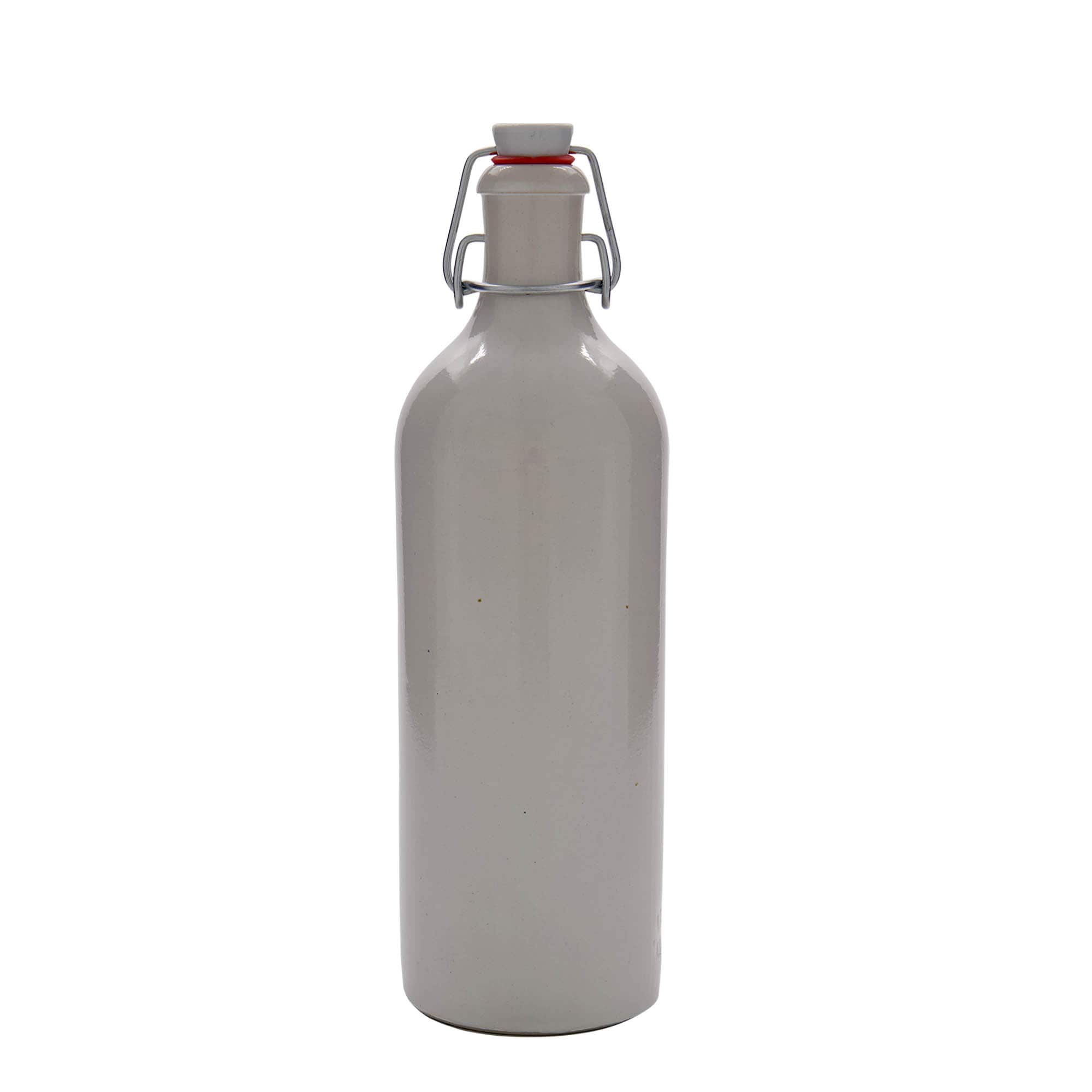 750 ml Jarra de barro, grés, branca, boca: fecho de mola 750 ml Jarra de barro, grés, branca, boca: fecho de mola