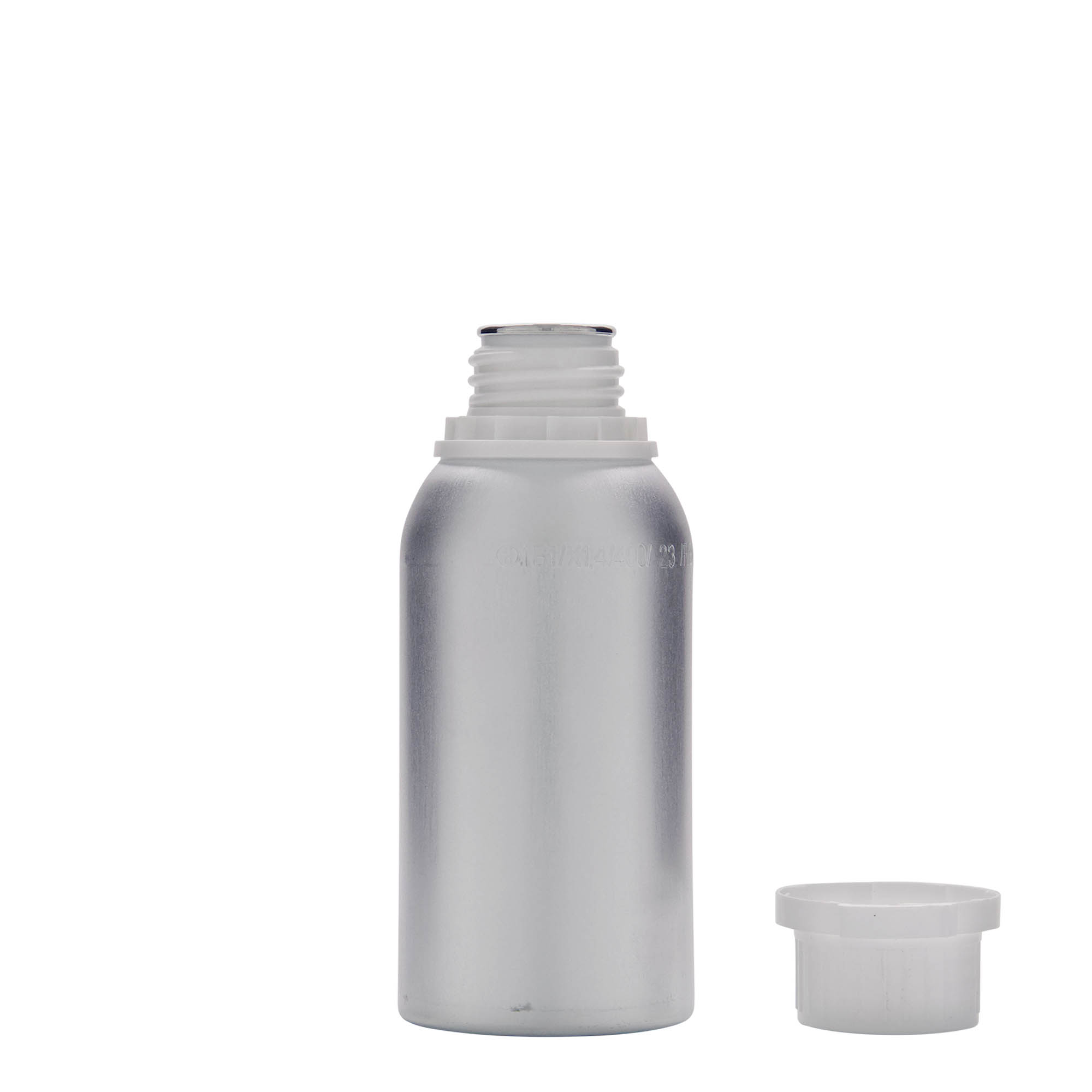 275 ml garrafa de alumínio, metal, prata, bocal: DIN 32 275 ml garrafa de alumínio, metal, prata, bocal: DIN 32