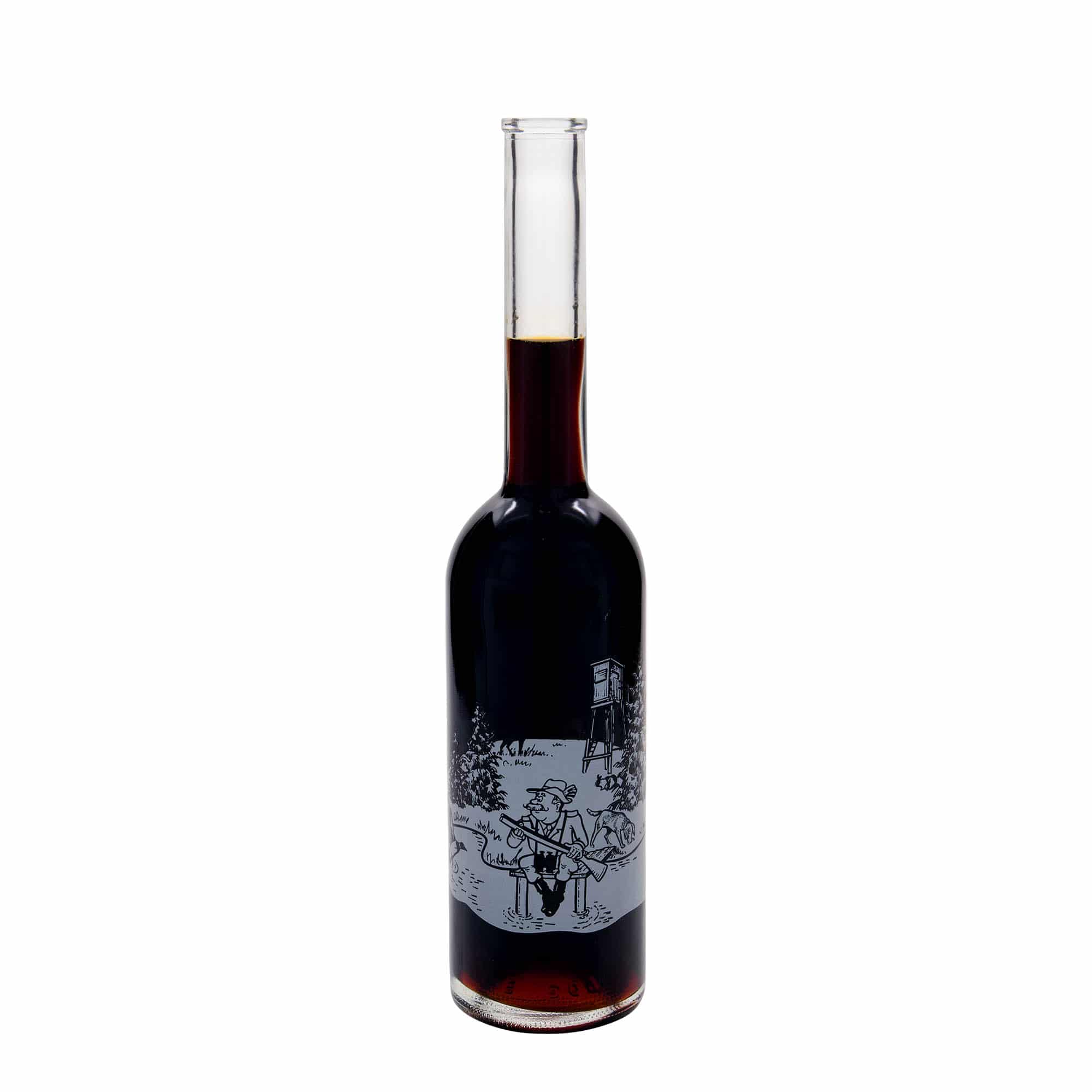 Garrafa de vidro de 500 ml 'Opera', motivo: Caçador, bocal: cortiça Garrafa de vidro de 500 ml 'Opera', motivo: Caçador, bocal: cortiça
