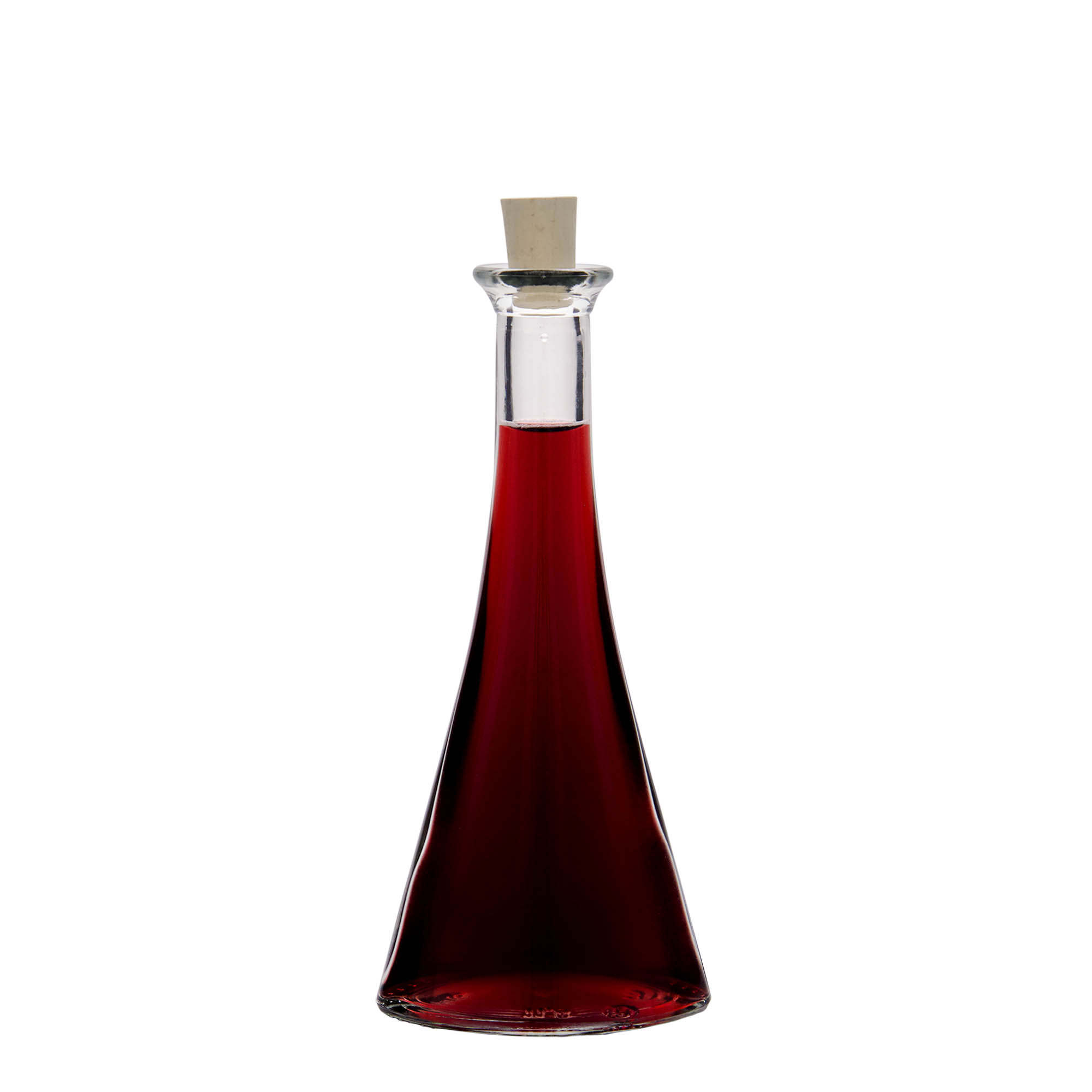 Frasco de vidro de 100 ml 'Veronica', semi-redondo, boca: cortiça
