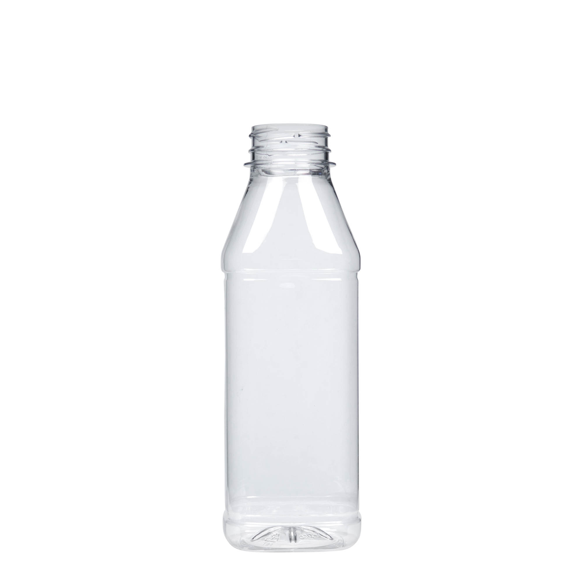 Garrafa PET de 500 ml 'Milk and Juice Carré', quadrada, plástico, boca: 38 mm Garrafa PET de 500 ml 'Milk and Juice Carré', quadrada, plástico, boca: 38 mm