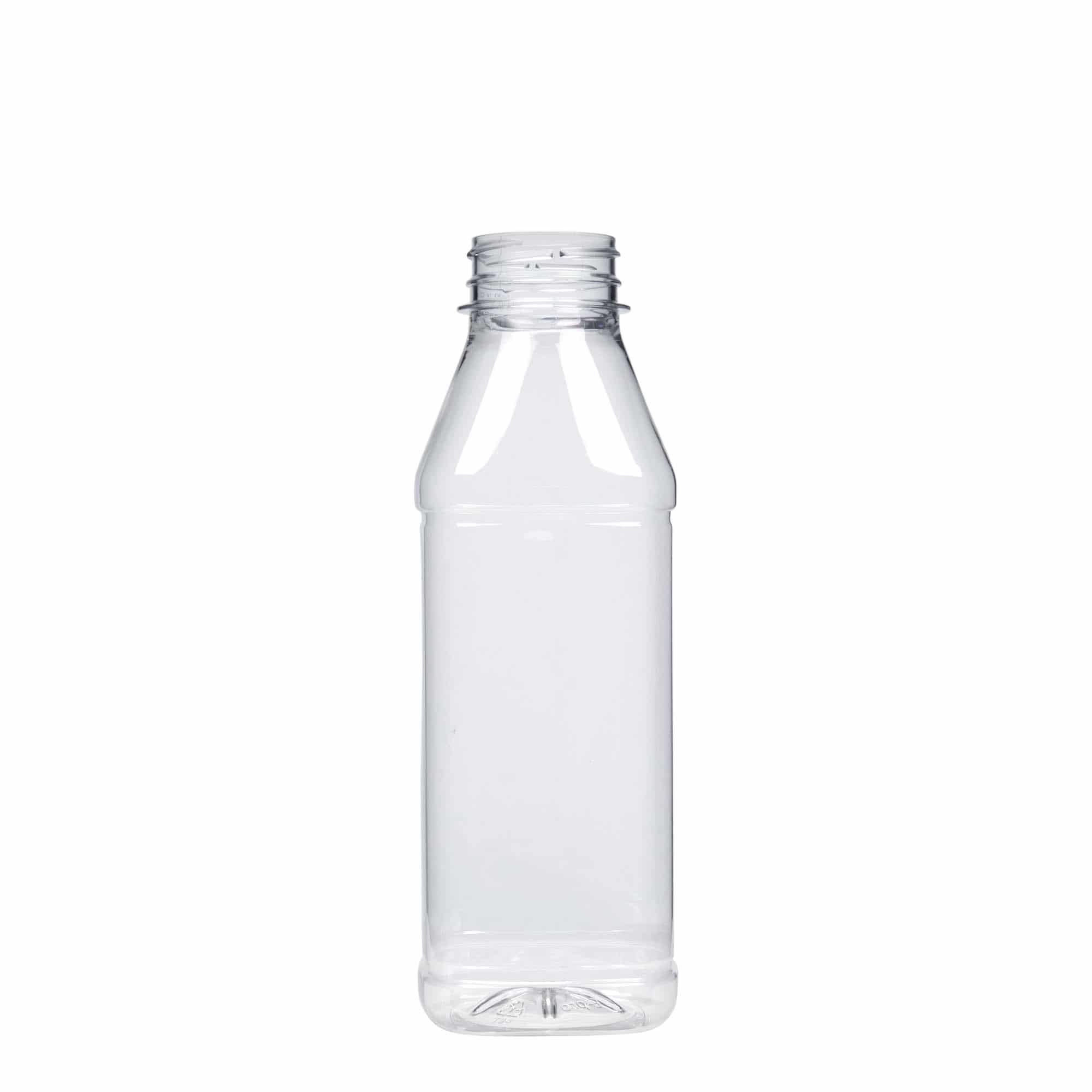 Garrafa PET de 500 ml 'Milk and Juice Carré', quadrada, plástico, boca: 38 mm