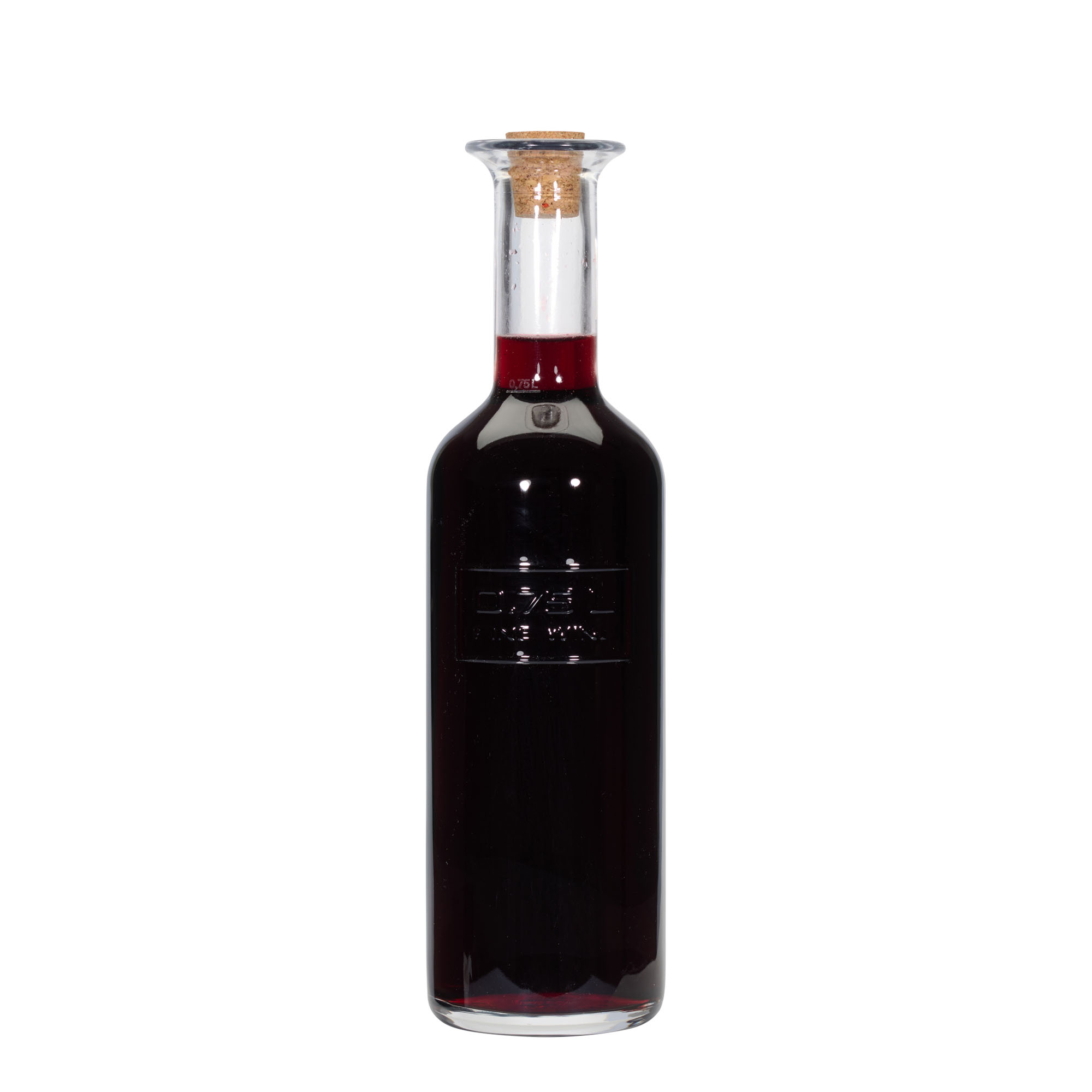 Garrafa de vidro de 750 ml 'Optima Fine Wine', boca: cortiça Garrafa de vidro de 750 ml 'Optima Fine Wine', boca: cortiça