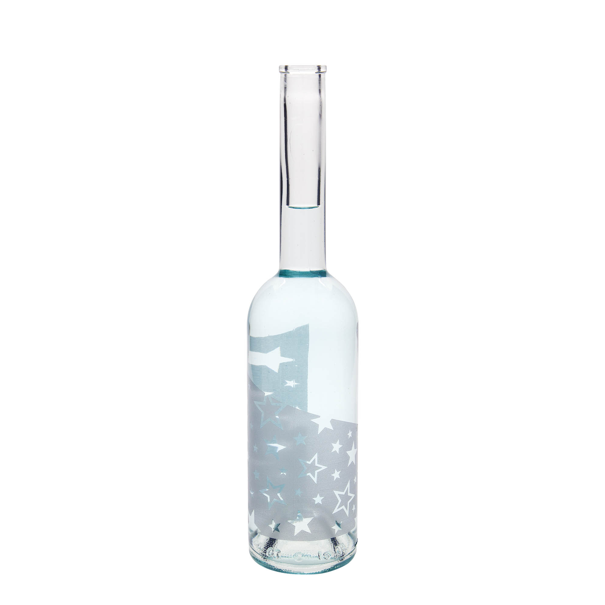 Garrafa de vidro de 500 ml 'Opera', motivo: estrelas prateadas, boca: cortiça Garrafa de vidro de 500 ml 'Opera', motivo: estrelas prateadas, boca: cortiça