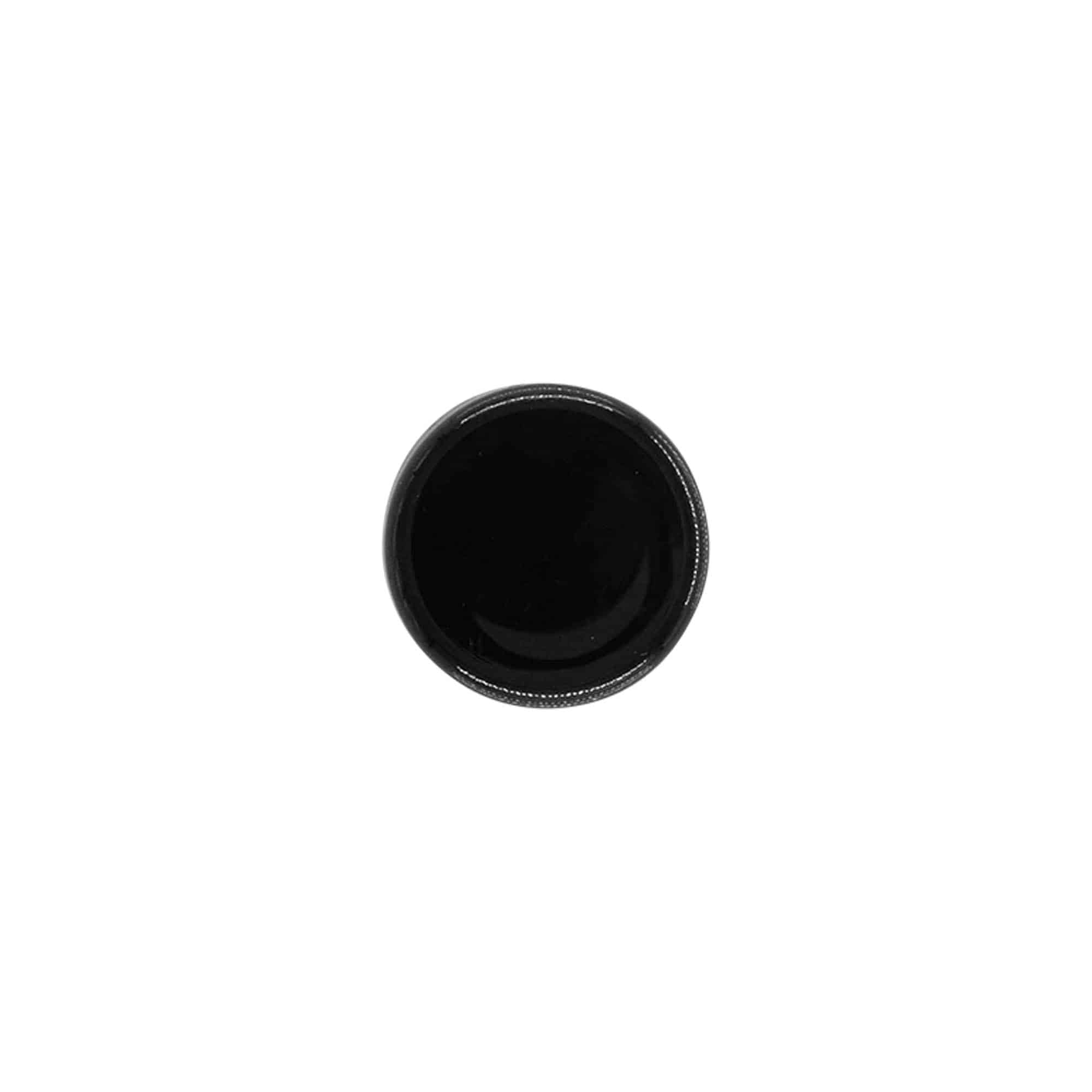 Tampa de rosca, plástico PP, preto, boca: 20/410