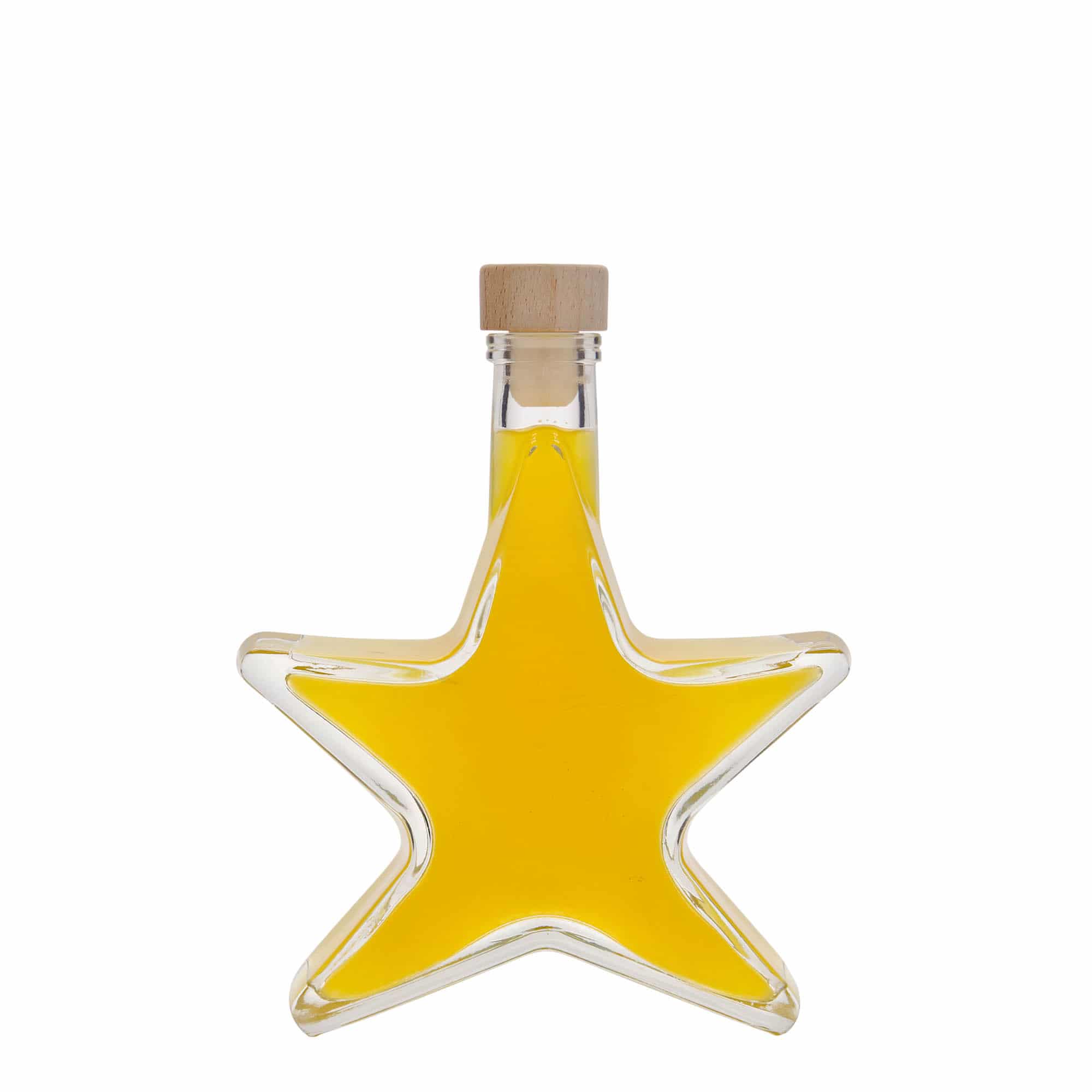 Garrafa de vidro de 200 ml 'Estrela', boca: cortiça