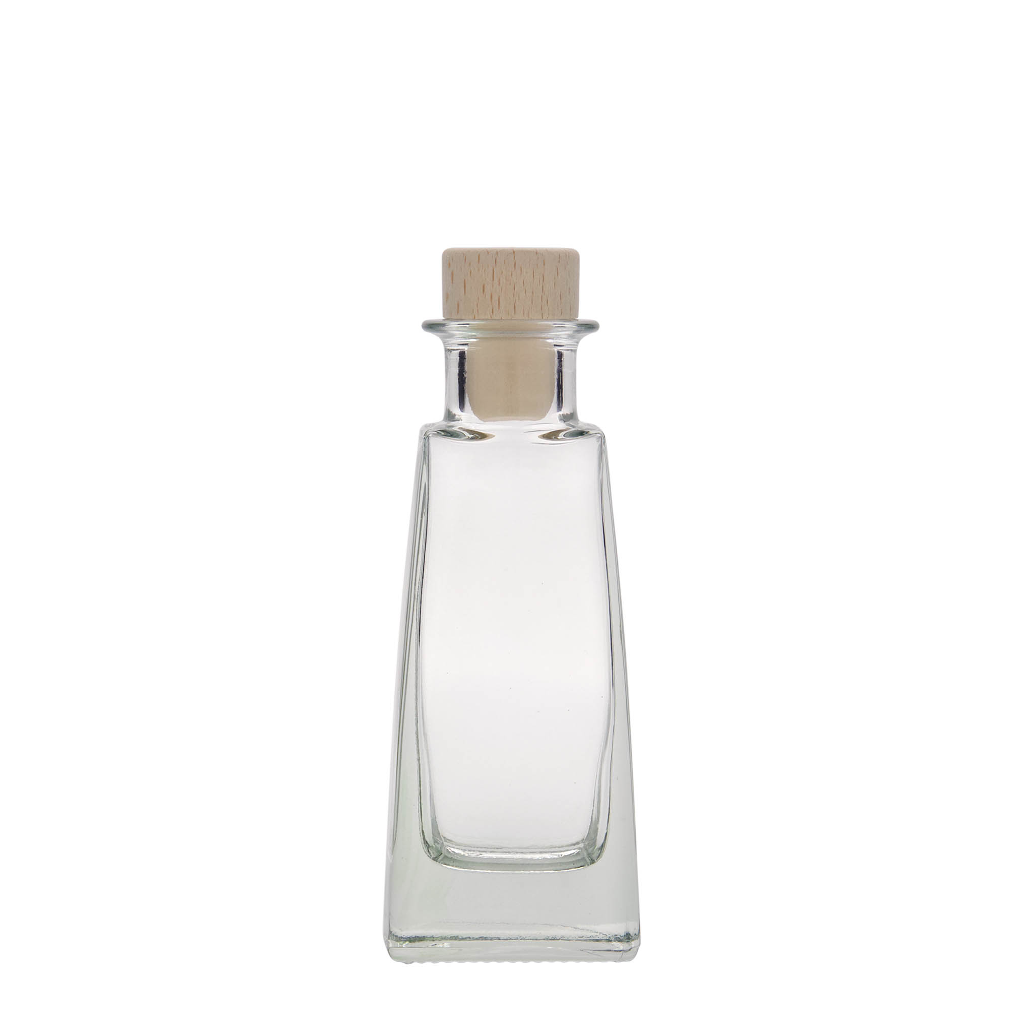 Frasco de vidro de 100 ml 'Timmy', retangular, boca: cortiça Frasco de vidro de 100 ml 'Timmy', retangular, boca: cortiça