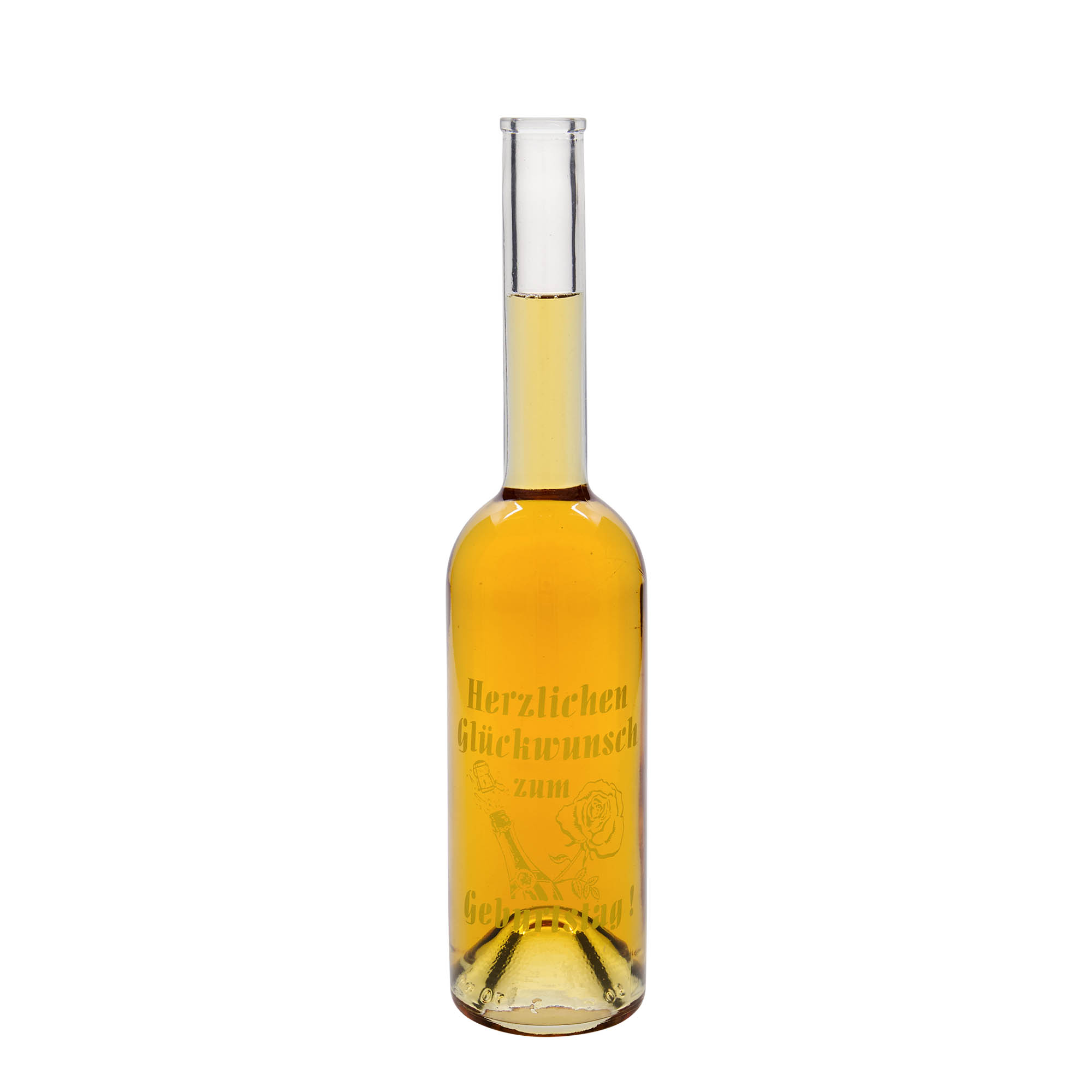 Garrafa de vidro de 500 ml 'Ópera', motivo: garrafa de aniversário, gargalo: cortiça