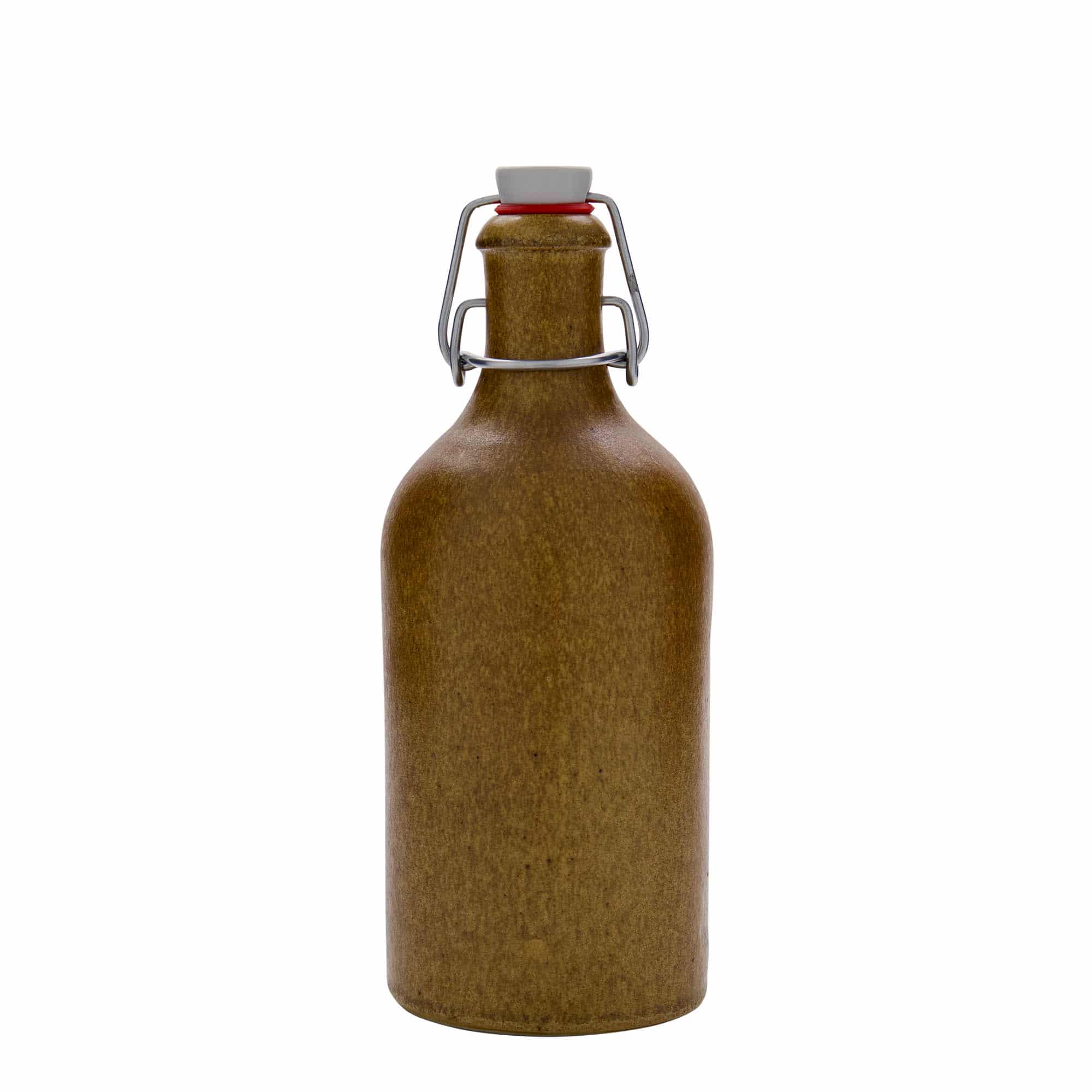 500 ml Jarro de barro, grés, castanho-cristal, boca: Tampa mecânica