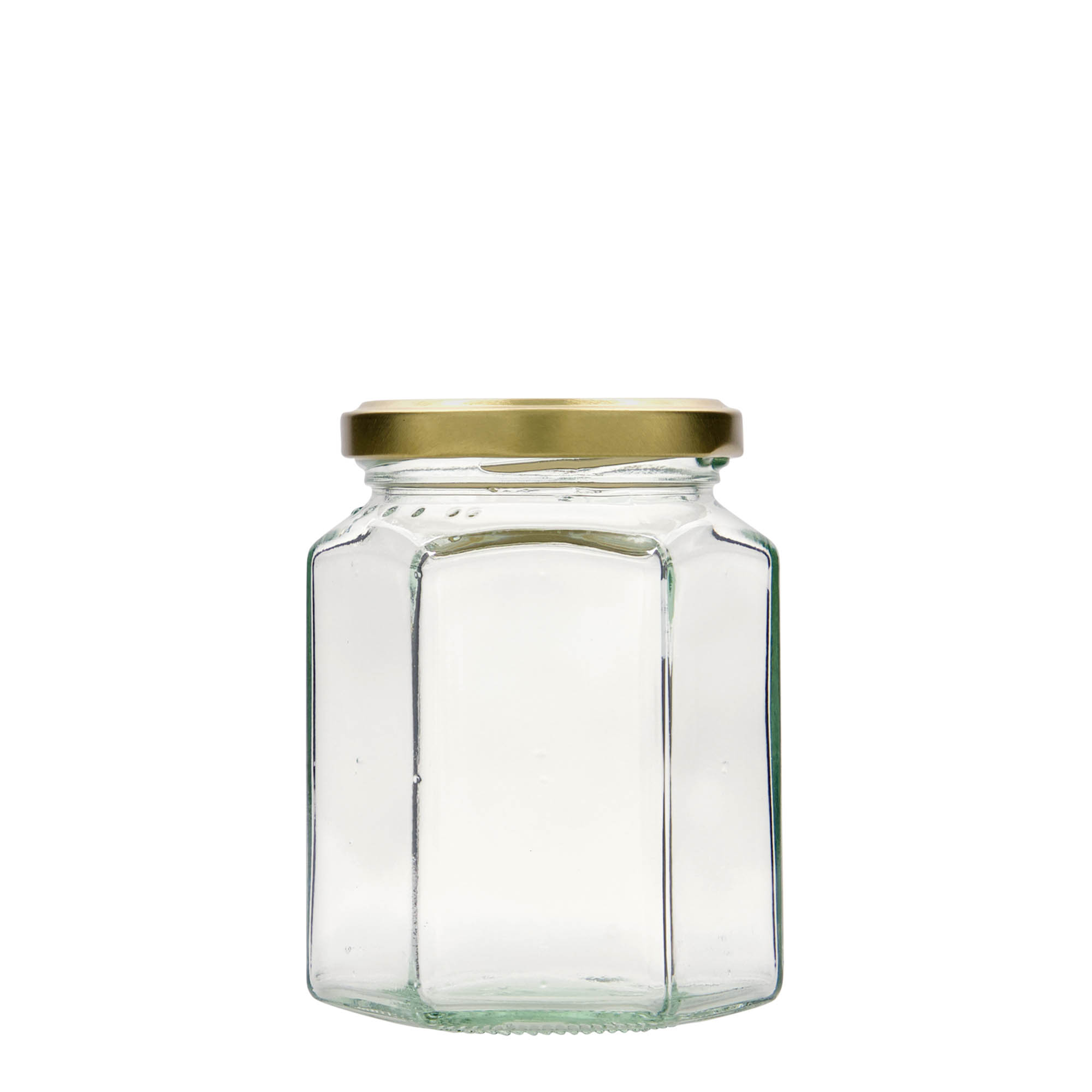 288 ml frasco hexagonal, boca: Twist-Off (TO 63) 288 ml frasco hexagonal, boca: Twist-Off (TO 63)